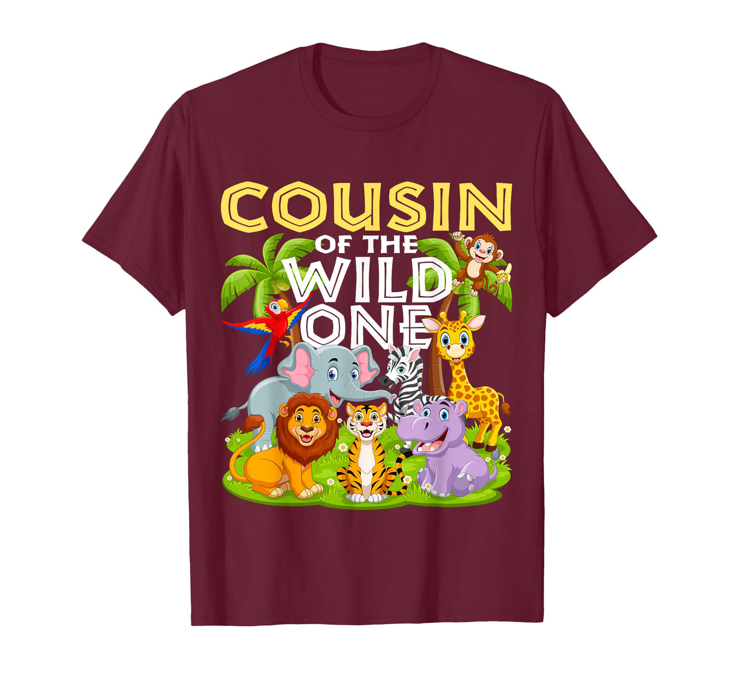 Cousin Of The Wild One 1st Birthday Zoo Animal Safari Jungle T-Shirt