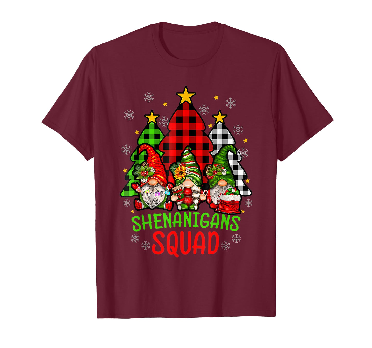 Shenanigans Squad Christmas Gnomes Matching Family Gnome T-Shirt