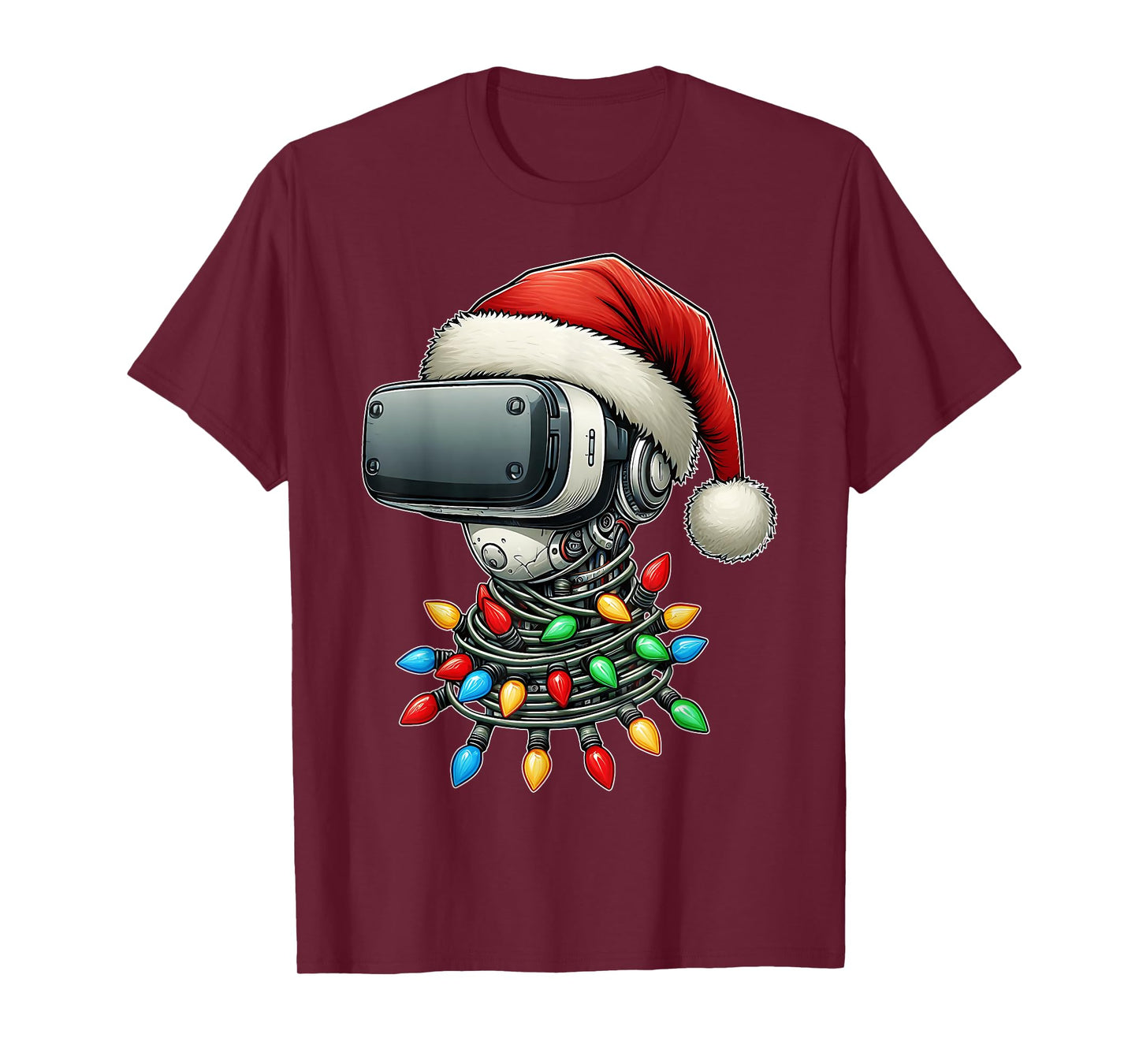 Virtual Reality VR Player Video Gaming Christmas Hat Xmas T-Shirt