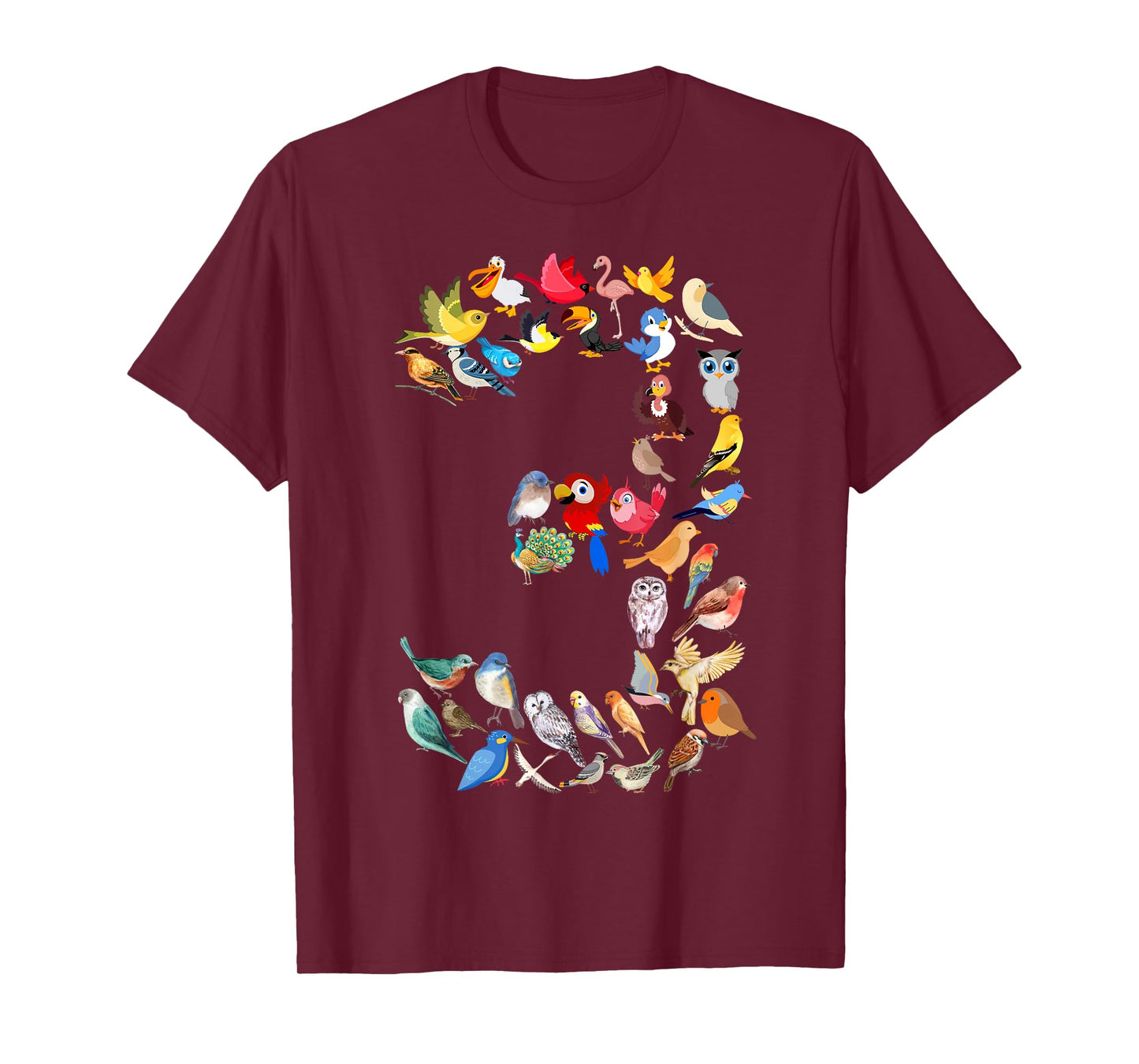 Toddler 3rd Birthday Birds Themed 3 Year Old Kids Bird Lover T-Shirt