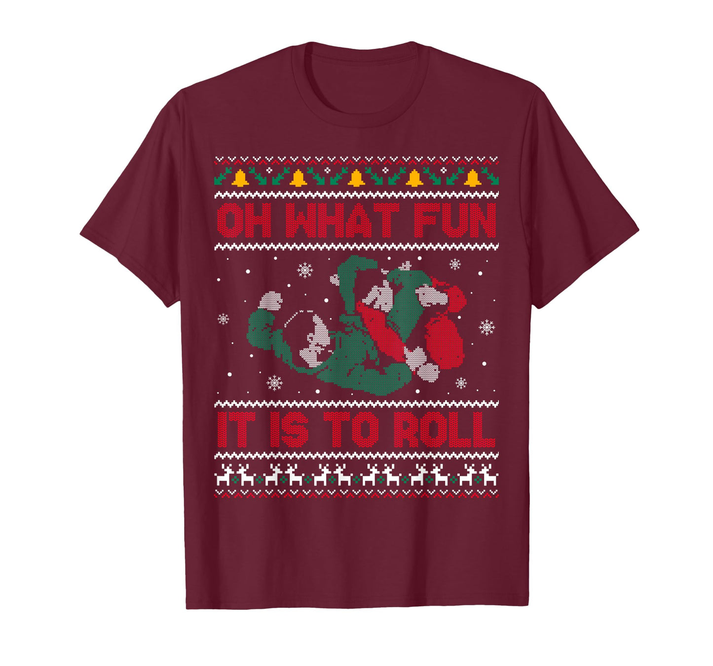 Jiu Jitsu BJJ Ugly Christmas Sweater MMA Funny Xmas T-Shirt