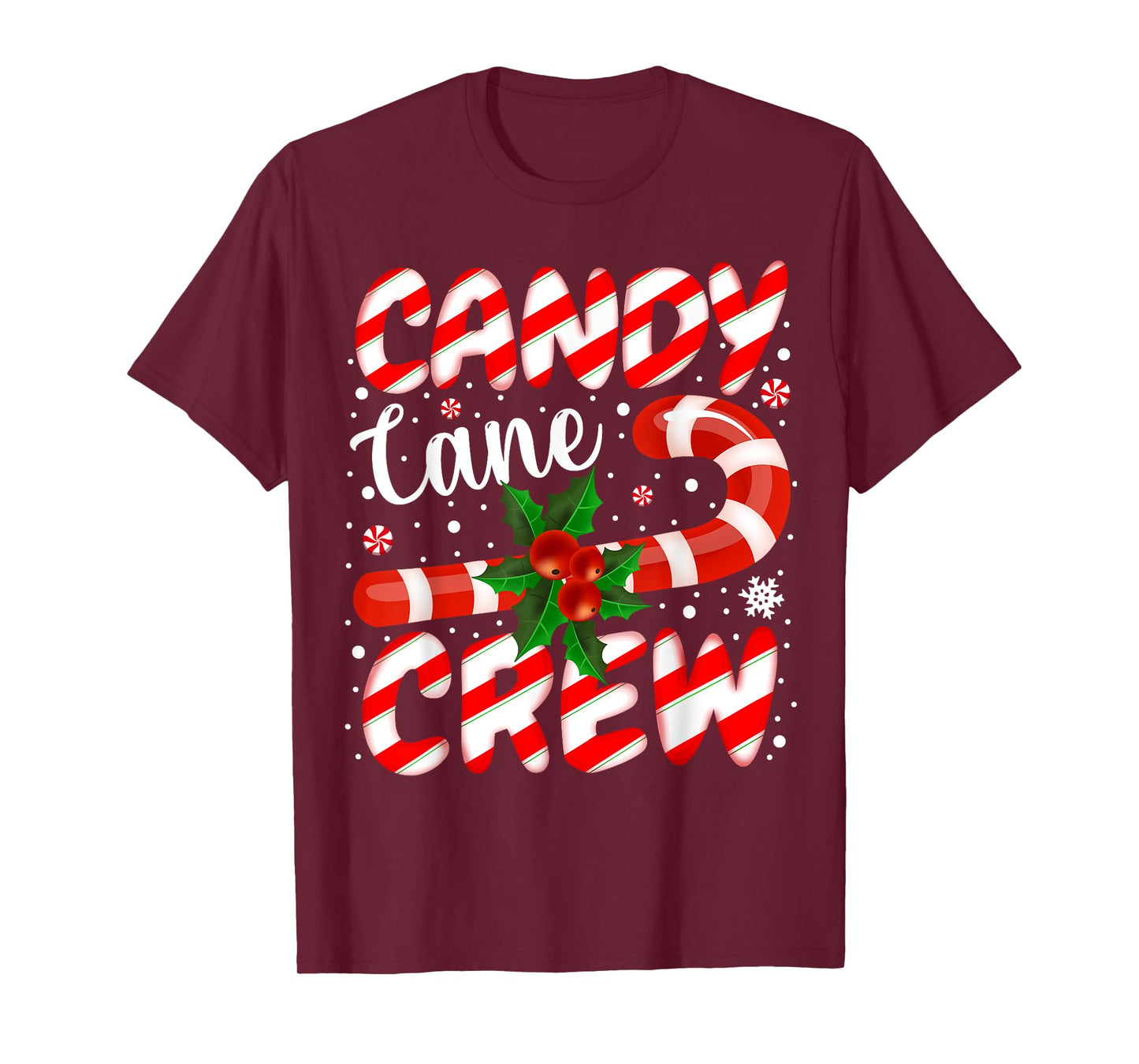 Candy Cane Crew Christmas Family Matching Xmas Pajamas T-Shirt
