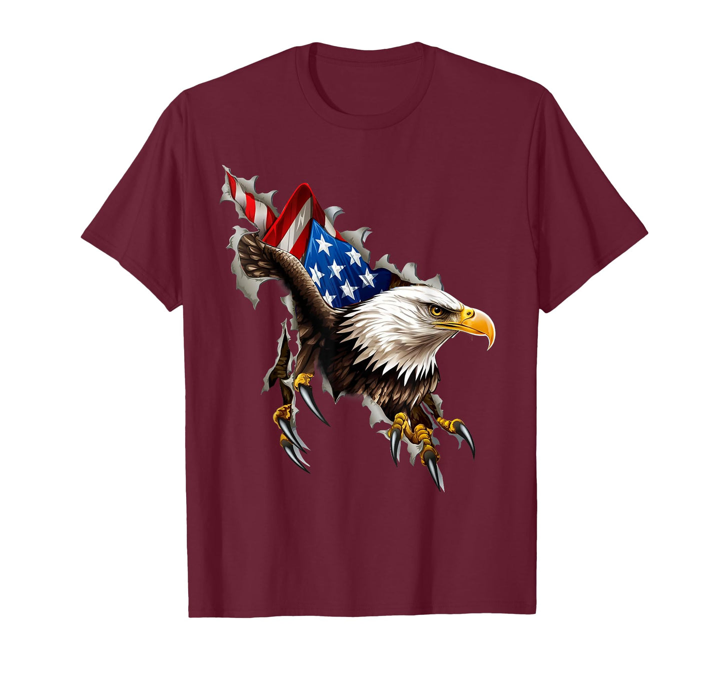 Eagle Flag American USA Patriotic 4th of July Bald Eagle T-Shirt
