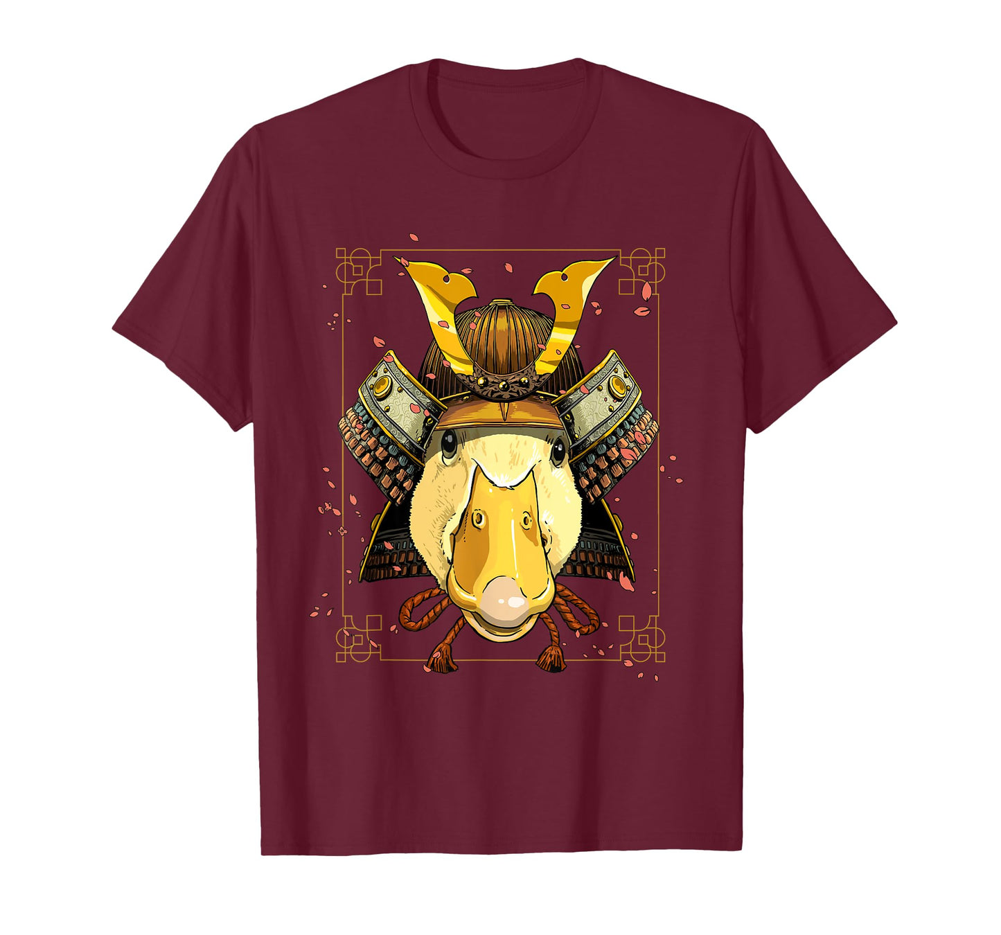 Japanese Samurai Duck Bird Animal Face Waterfowl Duck Lover T-Shirt