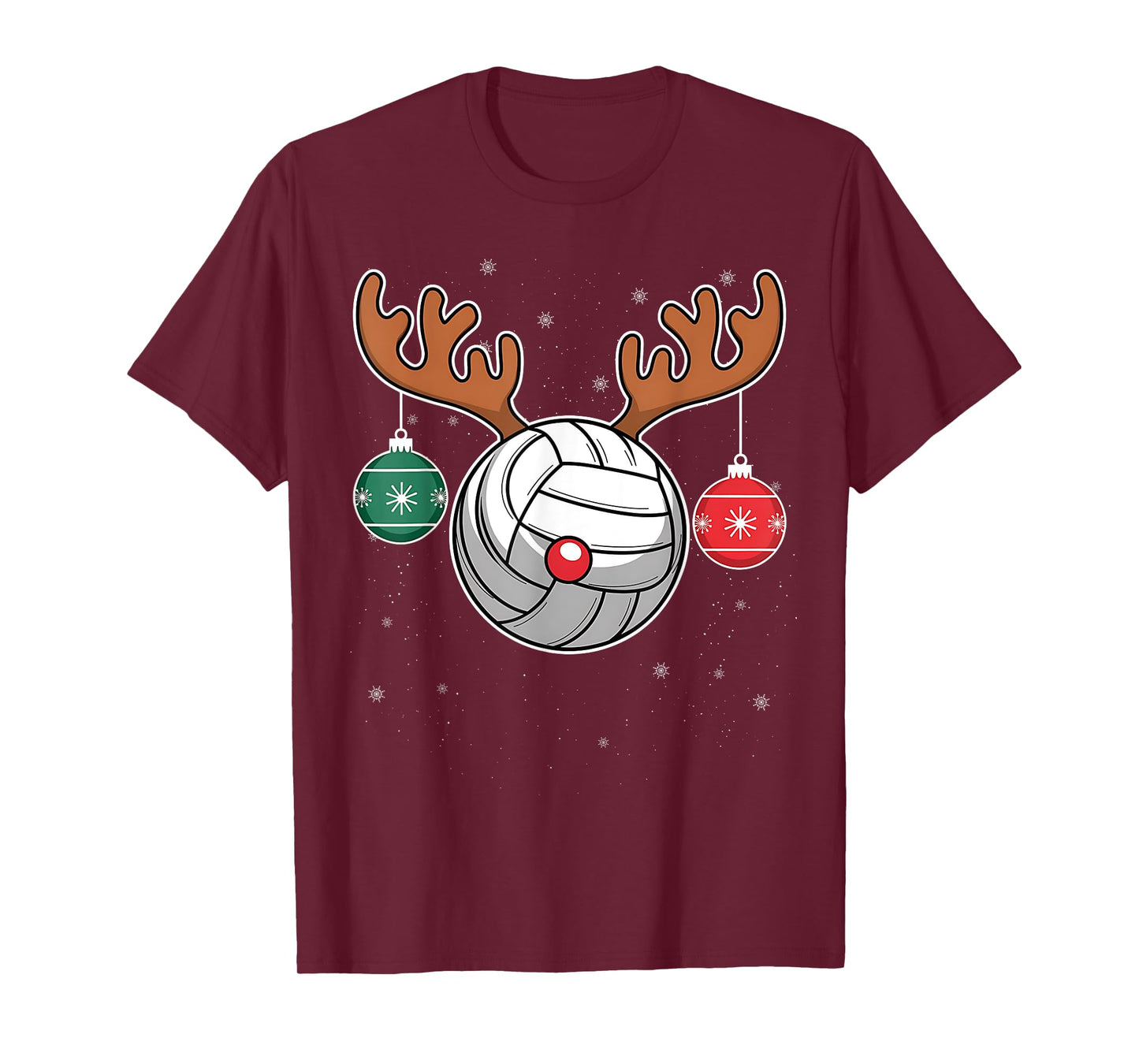 Cute Reindeer Volleyball Women Men Christmas Xmas Reindeer Volleyball Christmas Volleyball Lover Pajama Xmas T-Shirt