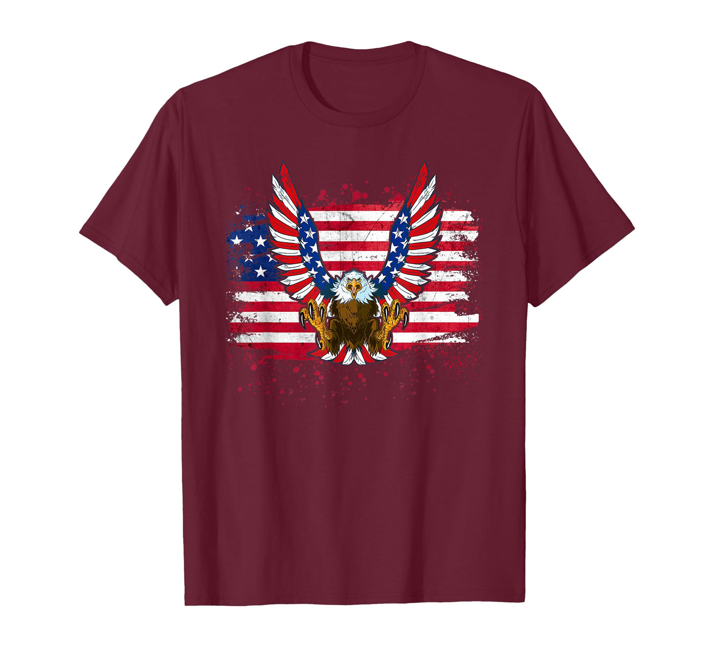 Patriotic Eagle 4th of July USA American Flag Men Women Kids T-Shirt