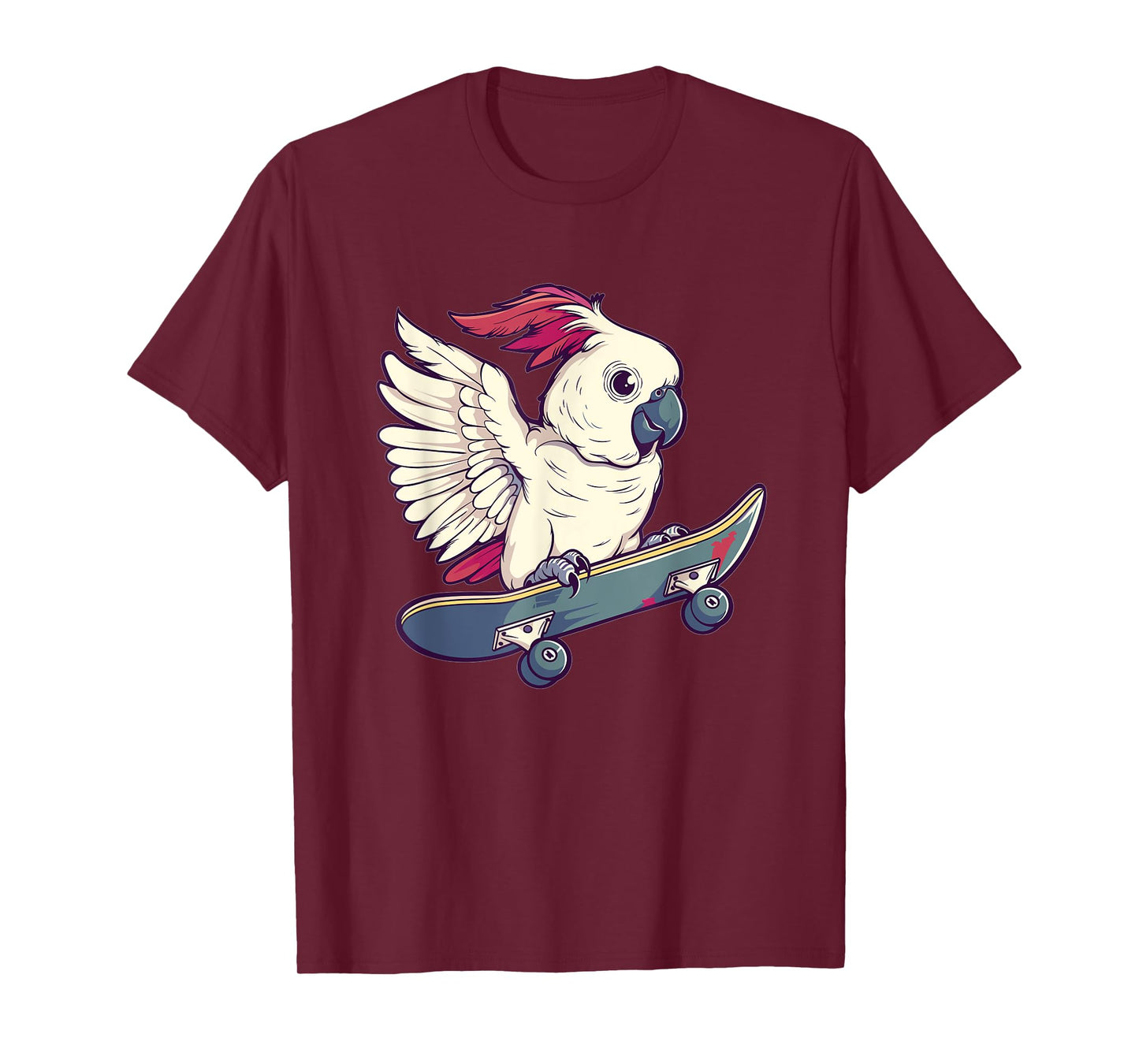Cute Cockatoo With Skateboard I Kids Cockatoo T-Shirt