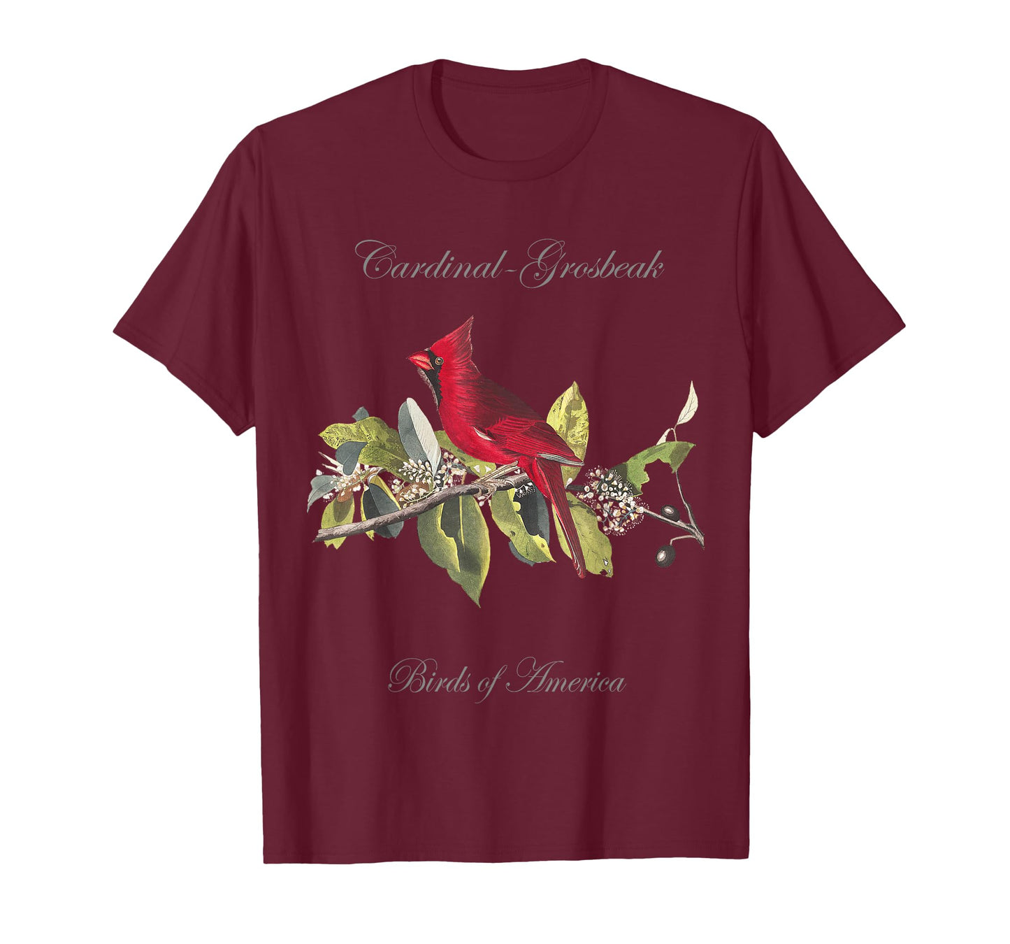Red Cardinal - Birds of America Series Audubon T-Shirt