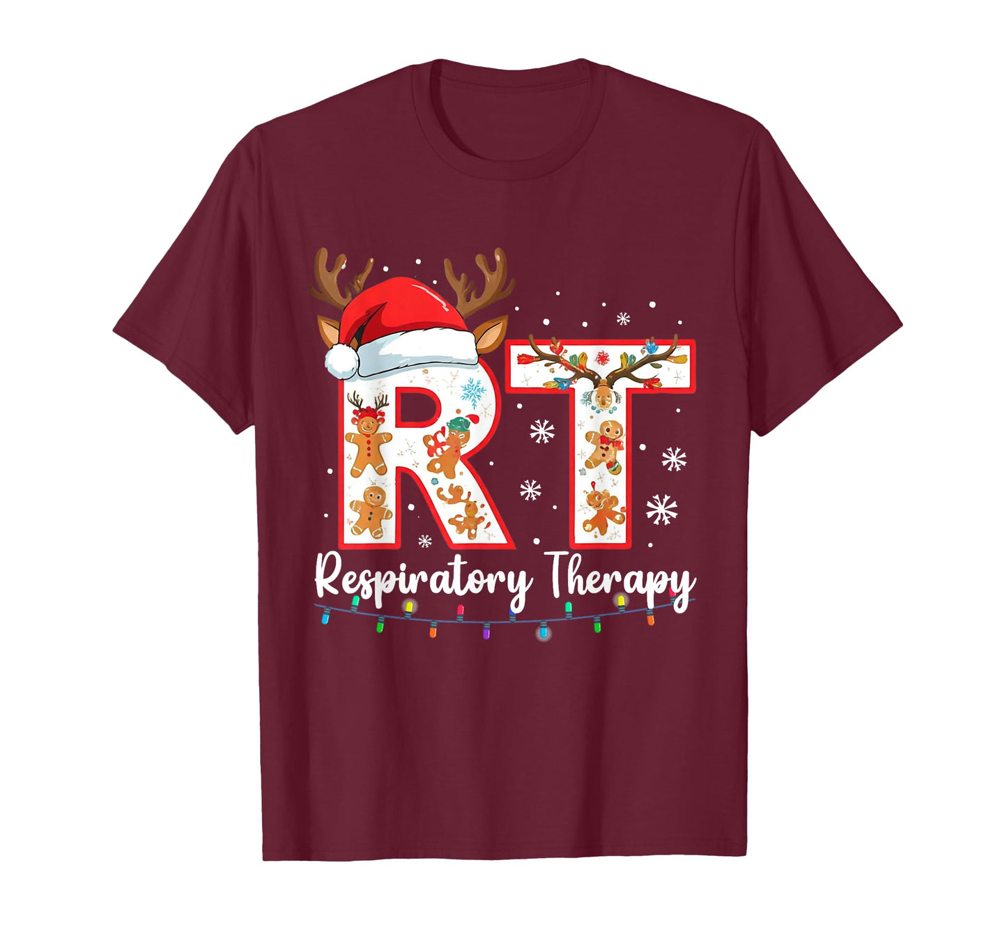Christmas Nurse Respiratory Therapist Lung Therapy Nursing T-Shirt