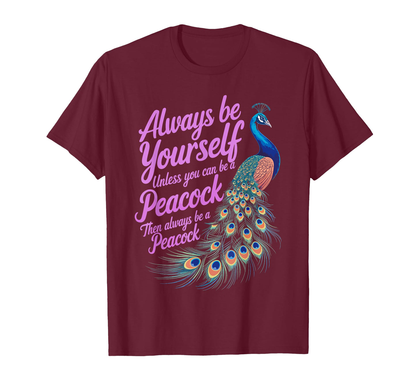 Funny Peacock Art For Men Women Adult Feather Peacock Lover T-Shirt