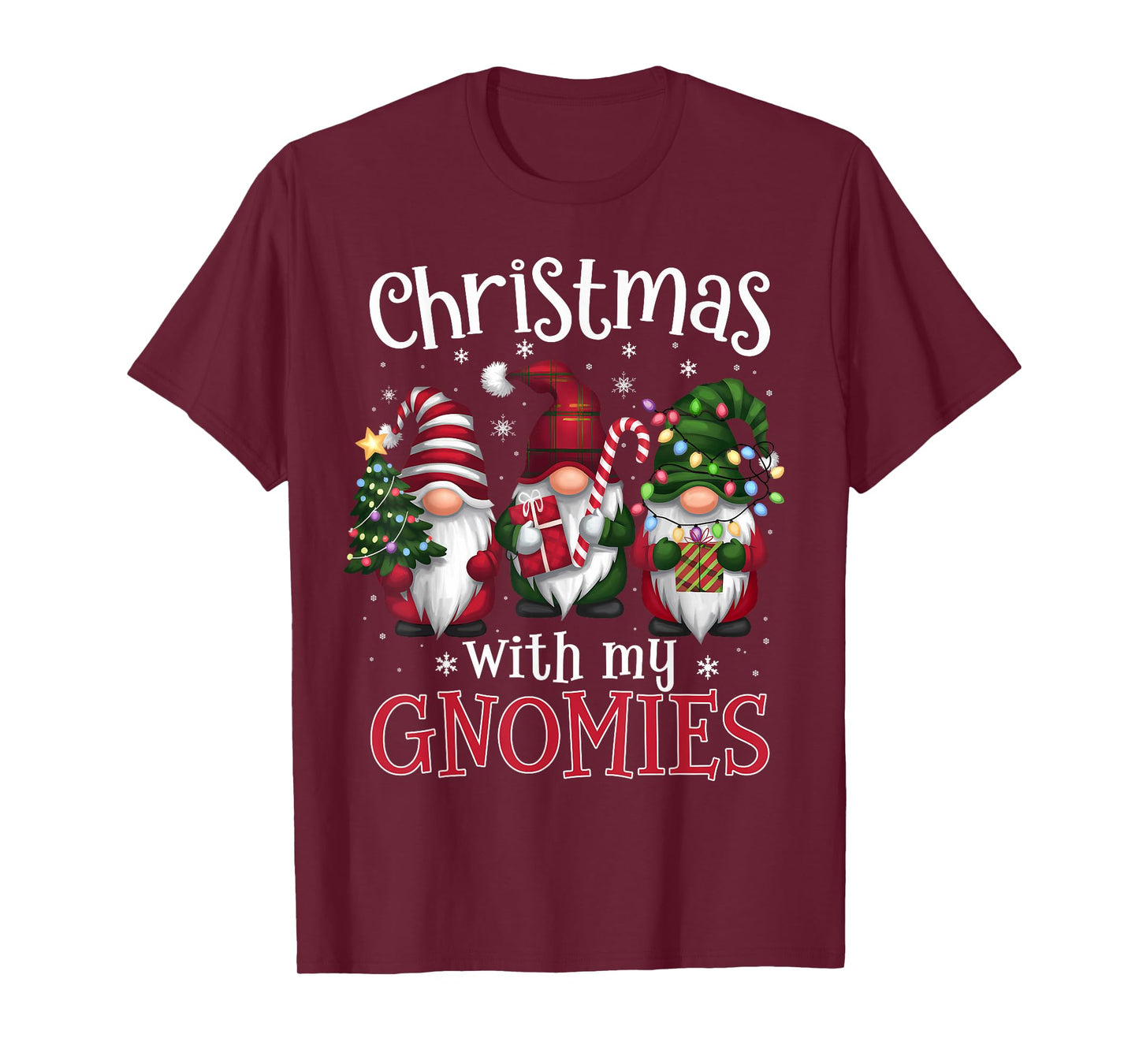 Gnome Family Christmas Matching Men Women Kids Black Christmas Gnomes T-Shirt