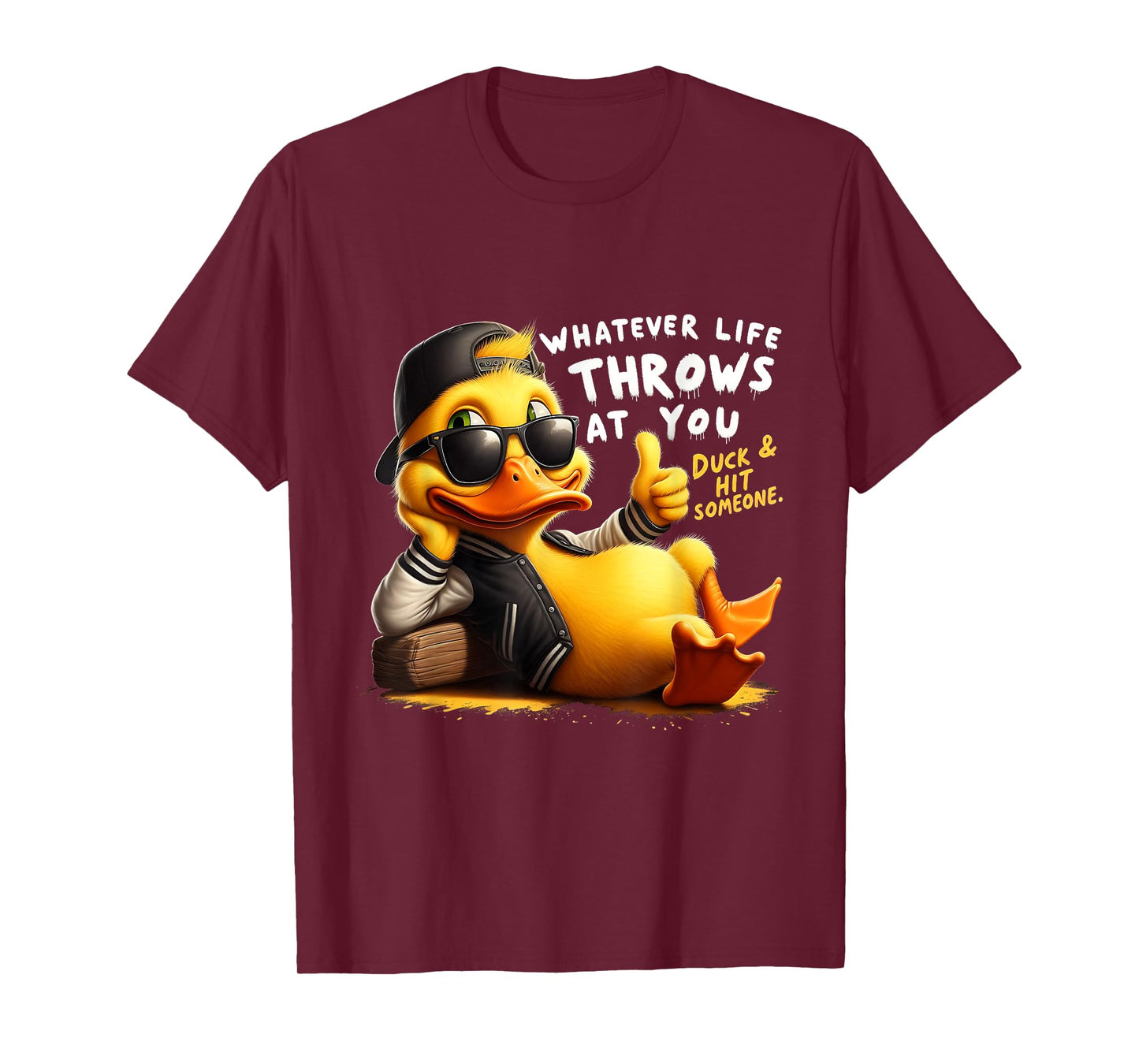 Humor Duck Meme Sarcastic Funny Duck Funny Joke Quote T-Shirt
