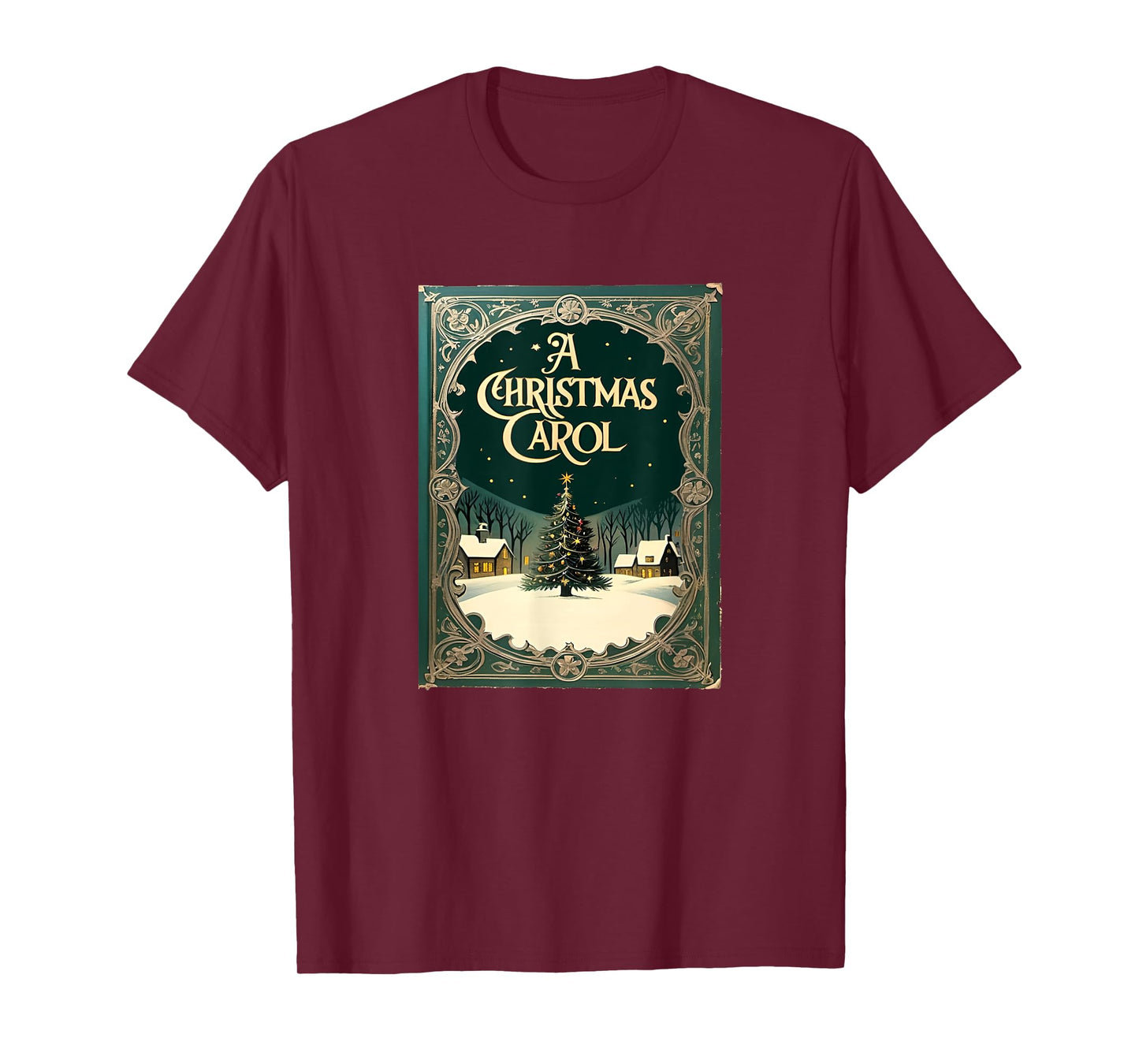 Famous X-Mas T-Shirt: A Christmas Carol by Charles Dickens - Unisex Adult Black Short Sleeve Crew Neck Classic T-Shirt - Holiday, Christmas, Storytelling, Readers, Families