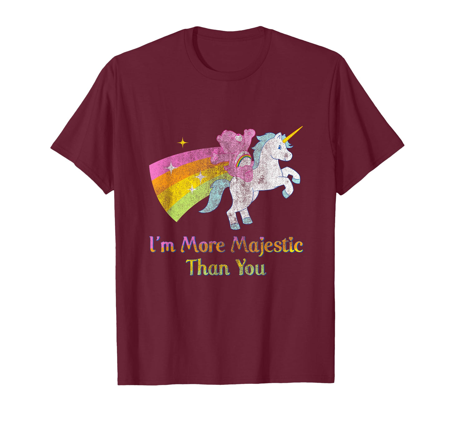 Care Bears More Majestic Than You Rainbow Unicorn Cartoon T-Shirt