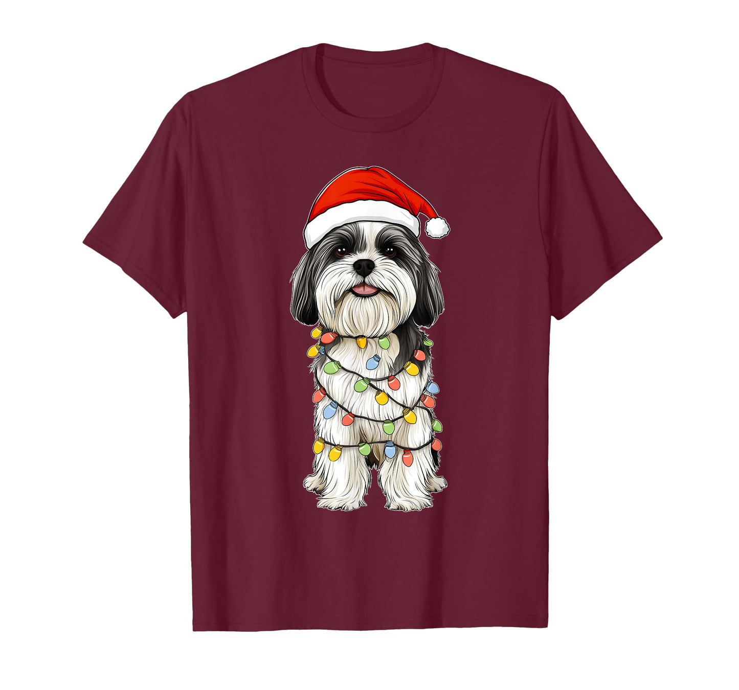 Havanese Dog Christmas Hat Xmas Men Women Kids T-Shirt