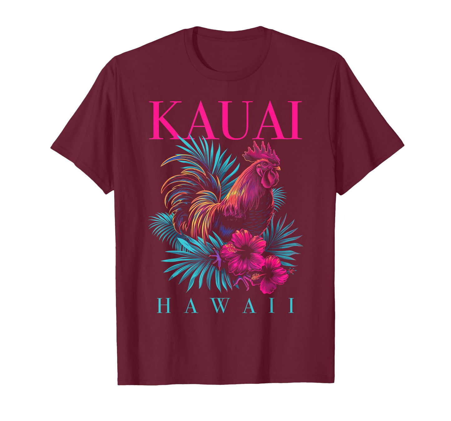 Kauai Hawaii Chicken Hawaii Hawaii Hibiscus Flowers Vintage T-Shirt