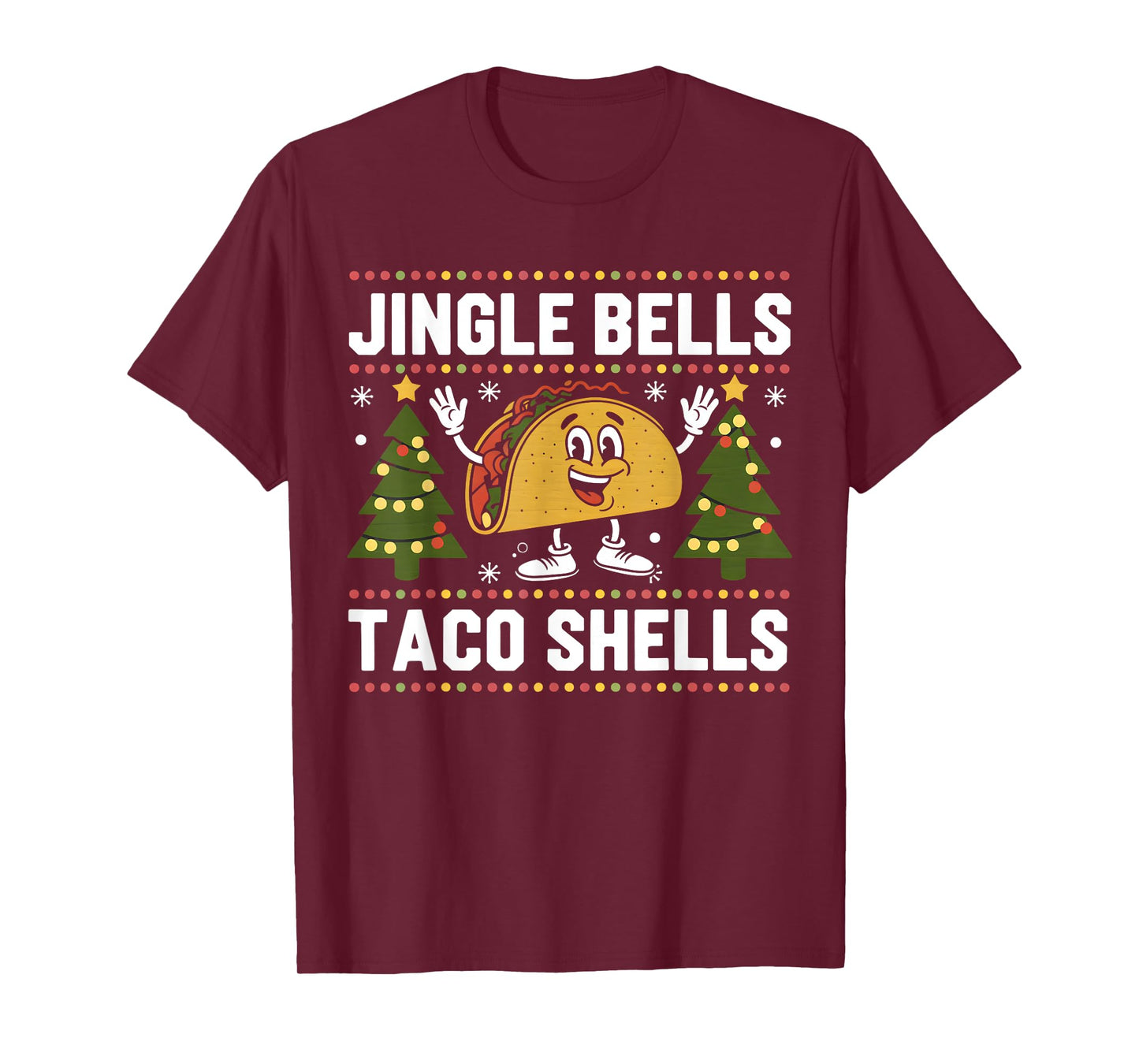 Christmas Jingle Bells Taco Shells Funny Xmas Tacos Lover T-Shirt