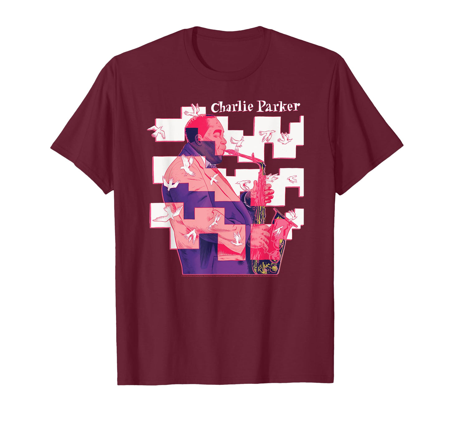 Charlie Parker Chasin The Bird Abstract Jazz Music T-Shirt