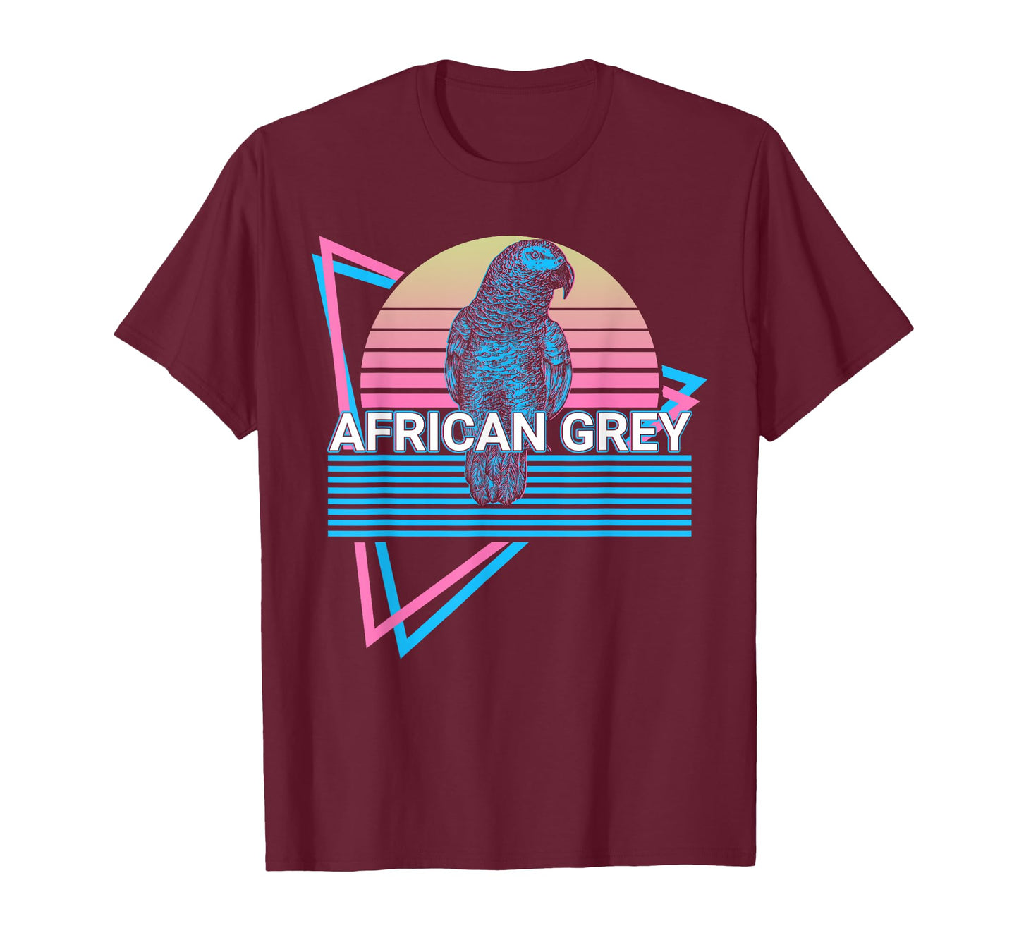 African Grey Parrot Retro T-Shirt