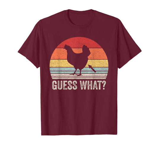 Vintage Retro Guess What? Chicken Butt! Funny Chicken Farm T-Shirt