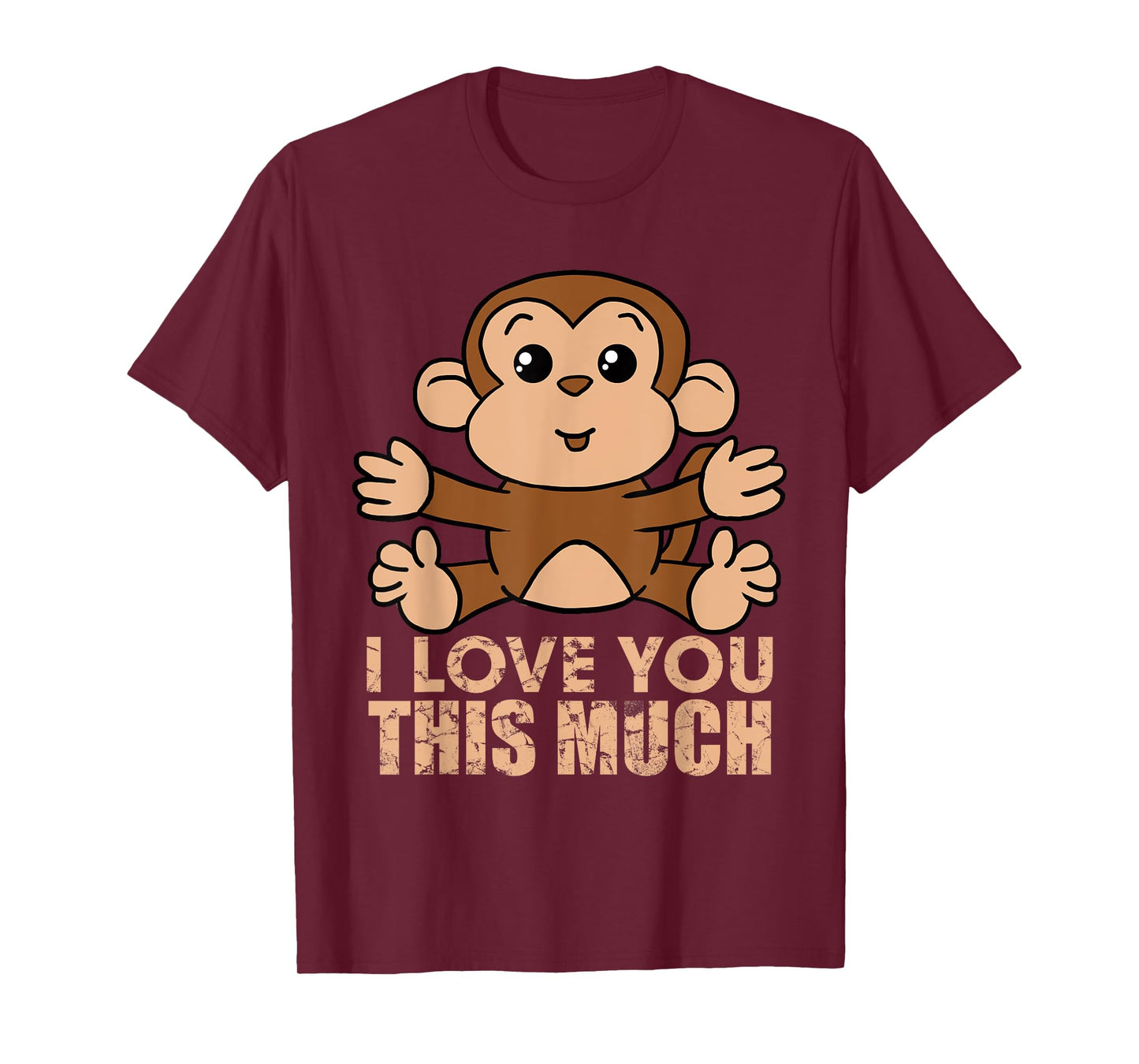 Monkey I Love You This Much Valentine's Day Gift T-Shirt T-Shirt