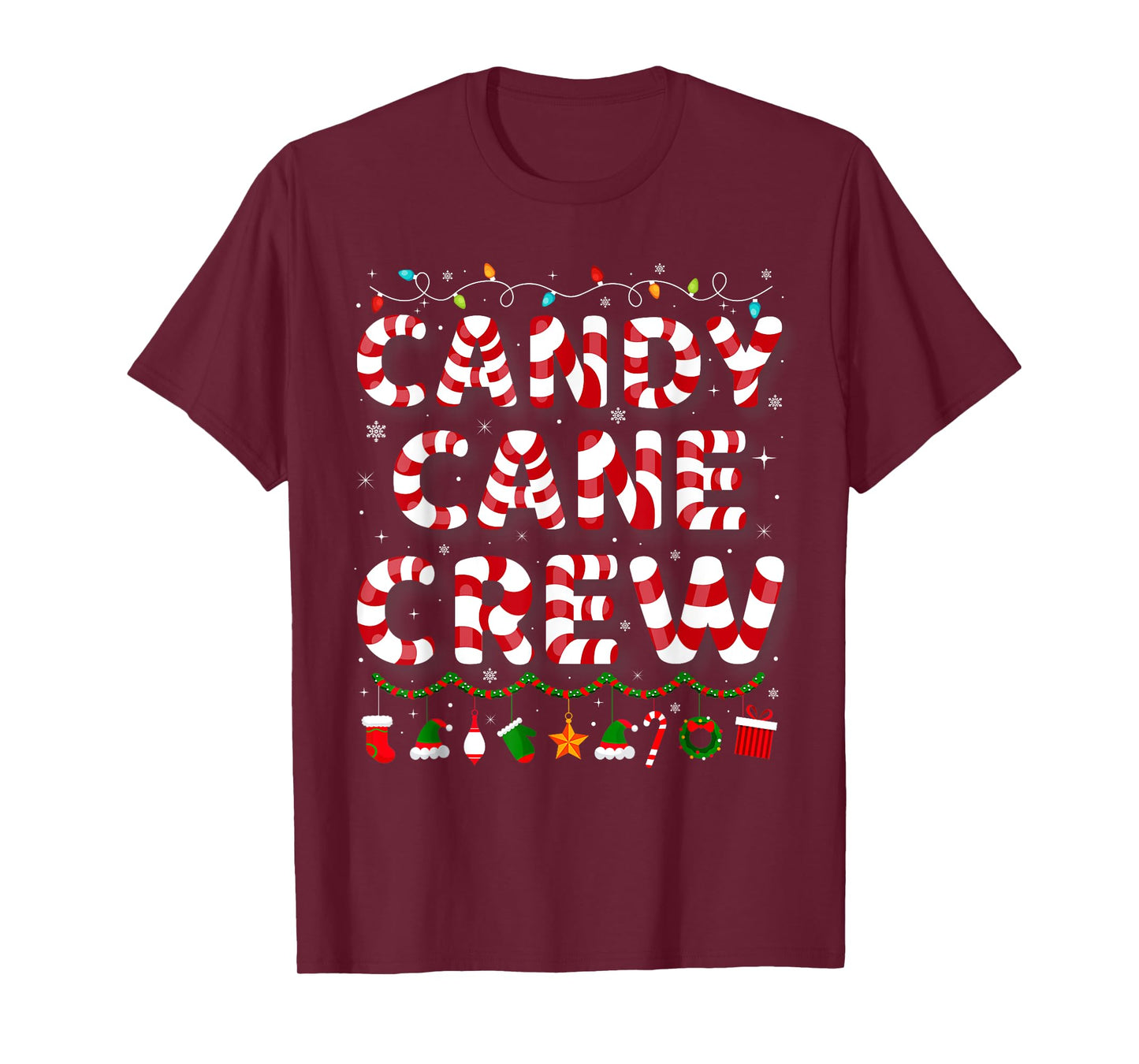 Candy Cane Crew Funny Christmas Candy Cane Lover Xmas Pajama T-Shirt
