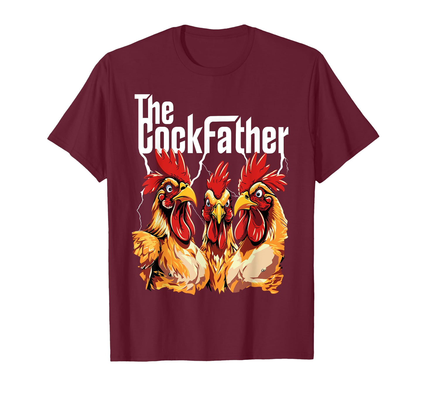 The Cockfather Chicken Father Dad Owner Funny Cute Rooster T-Shirt