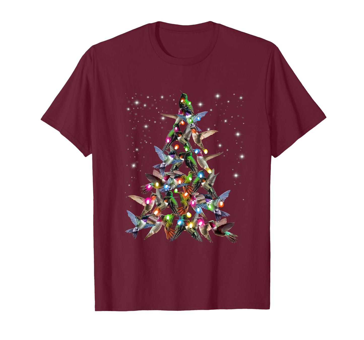 Hummingbird Christmas Tree- Funny Birds Xmas Decorations T-Shirt