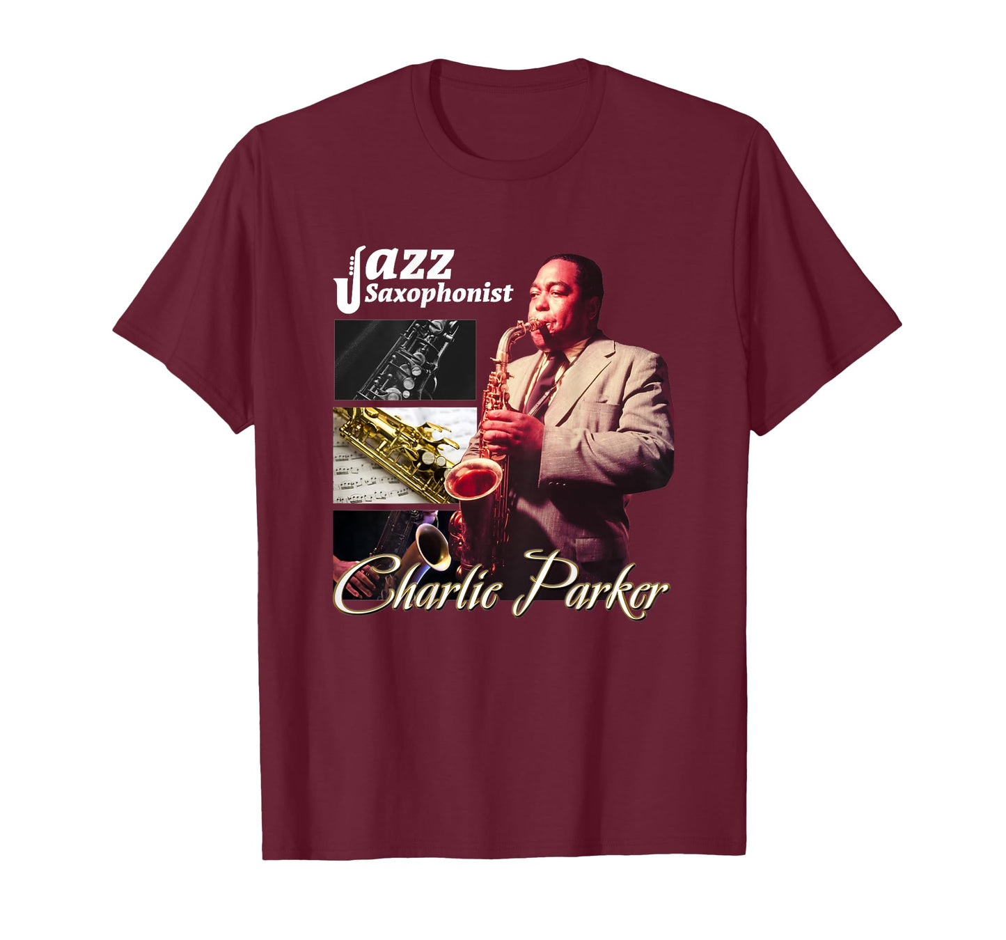 Charlie Parker_002_Back Printed T-Shirt