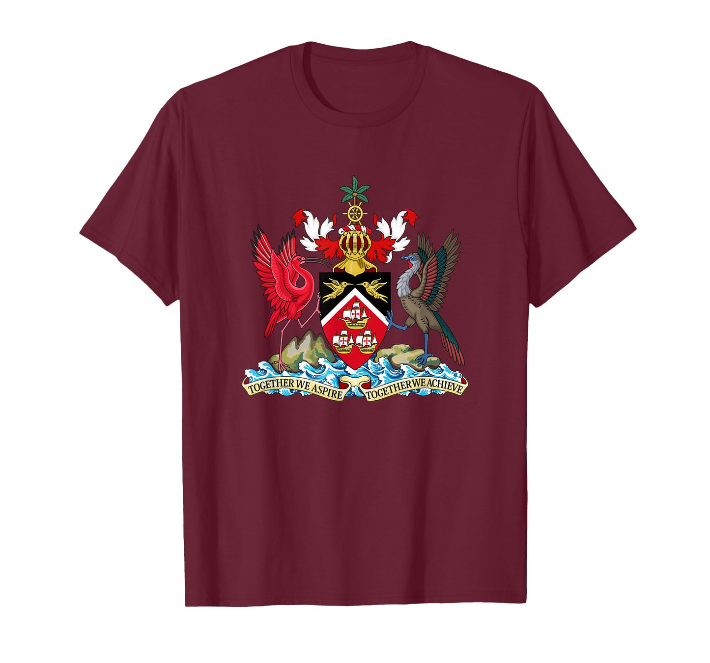 Trinidad & Tobago Coat Of Arms Emblem Symbol Birds T-Shirt T-Shirt