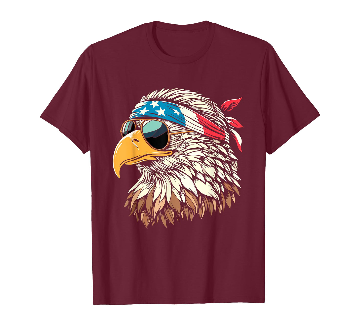 Bald Eagle 4th of July USA American Flag Patriotic Men Women T-Shirt