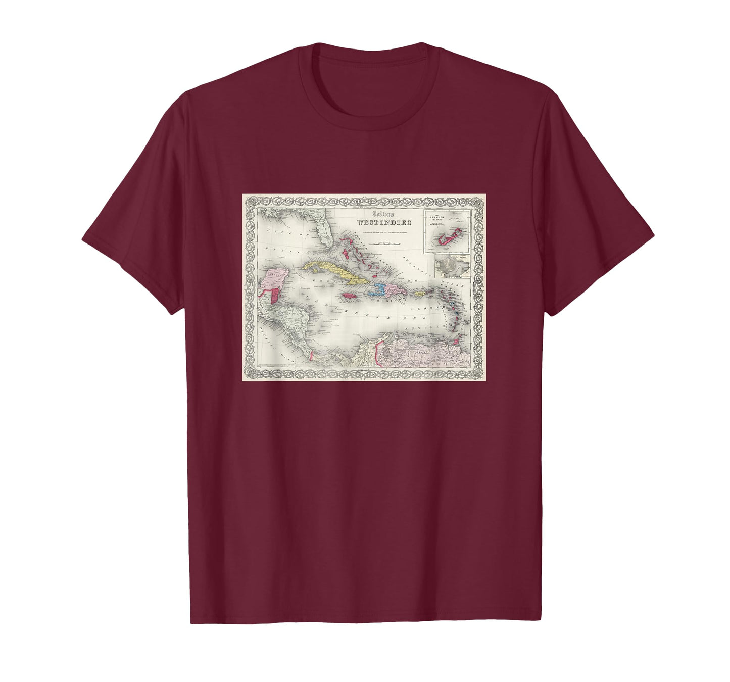 Caribbean Islands Map T Shirt T-Shirt