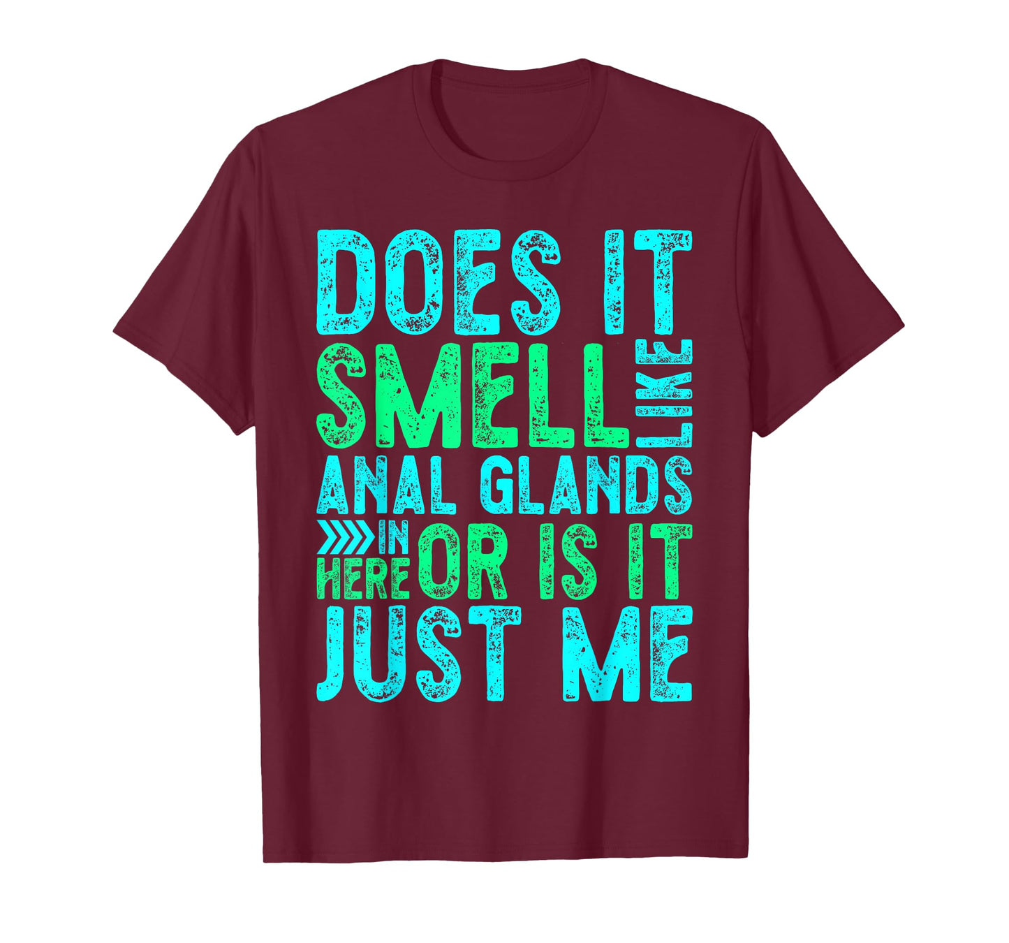 Distressed Does It Smell Like Anal Glands Funny Vet Tech T-Shirt