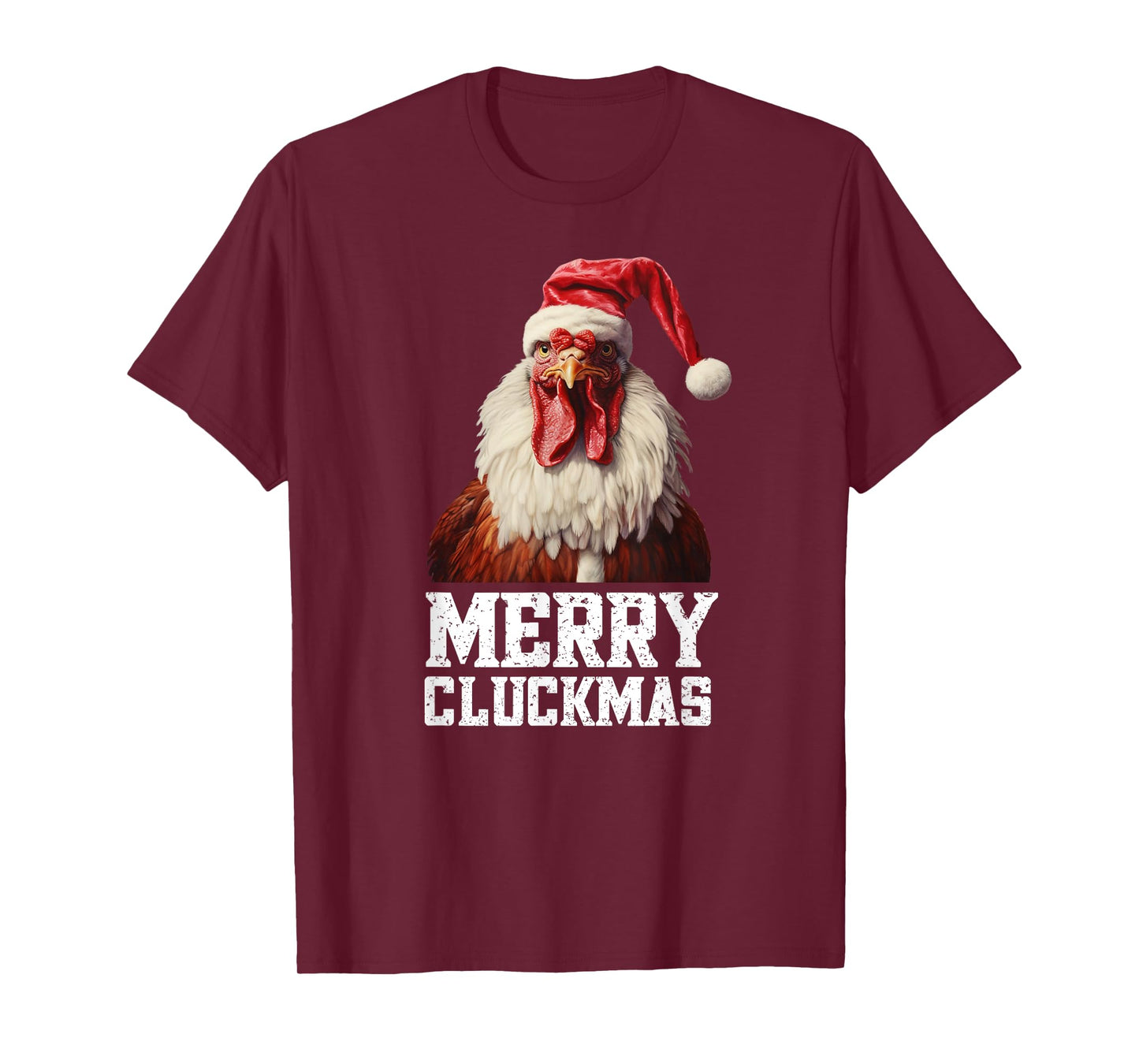 Funny Chicken Santa Farm Bird Xmas Humor Rooster Christmas T-Shirt