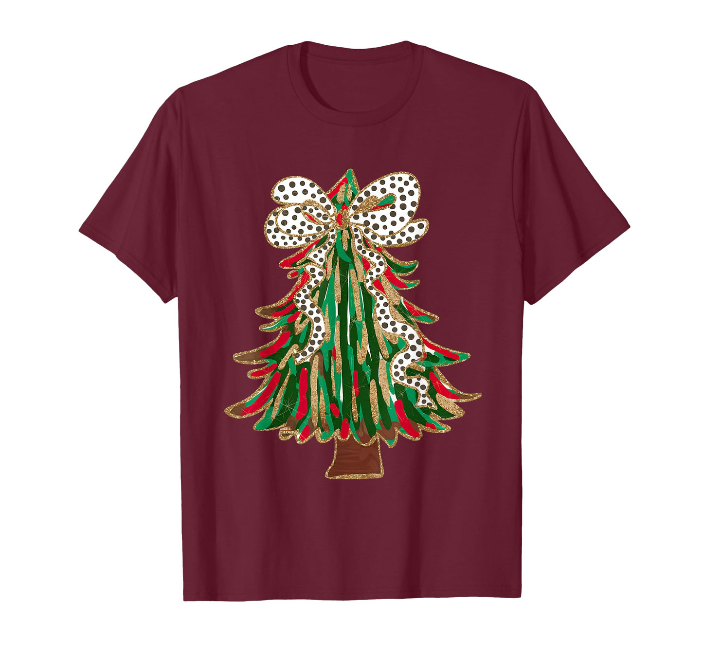 Funny Christmas Outfit for Men Women Kids Christmas Tree Coquette Bow Xmas Pajamas Womens Teens Girls T-Shirt