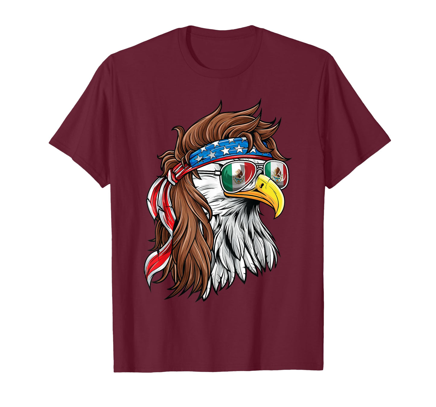 Mexican American Shirt Bald Eagle USA Mexico Flag July 4th T-Shirt
