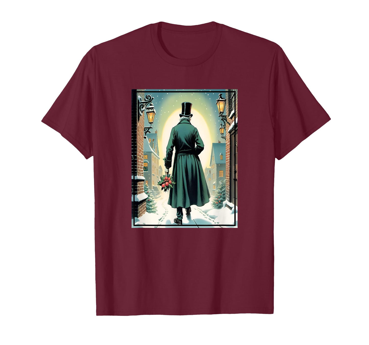 Charles Dickens Christmas Classic Book Ebeneezer Scrooge T-Shirt, Unisex-Adults, Kids, Black, Small, Short Sleeve, T-Shirt