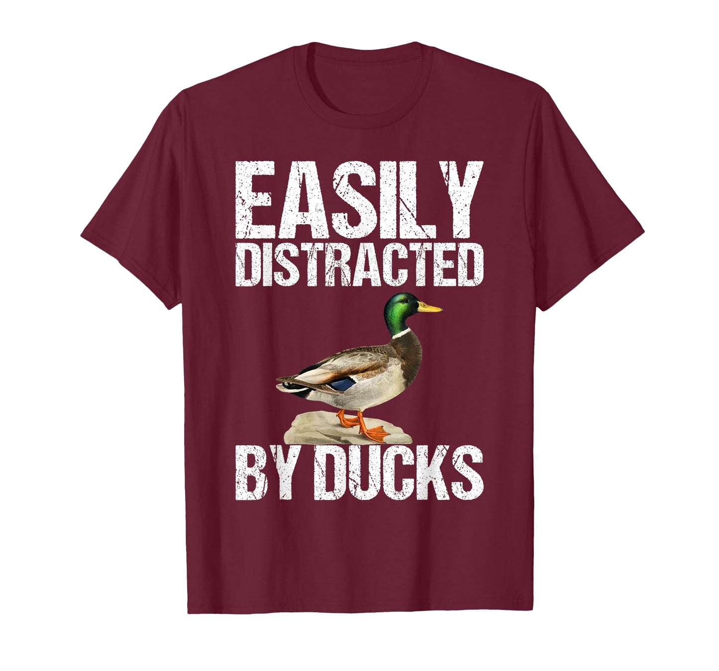 Easily Distracted By Ducks Tshirt as a Funny Duck T-Shirt