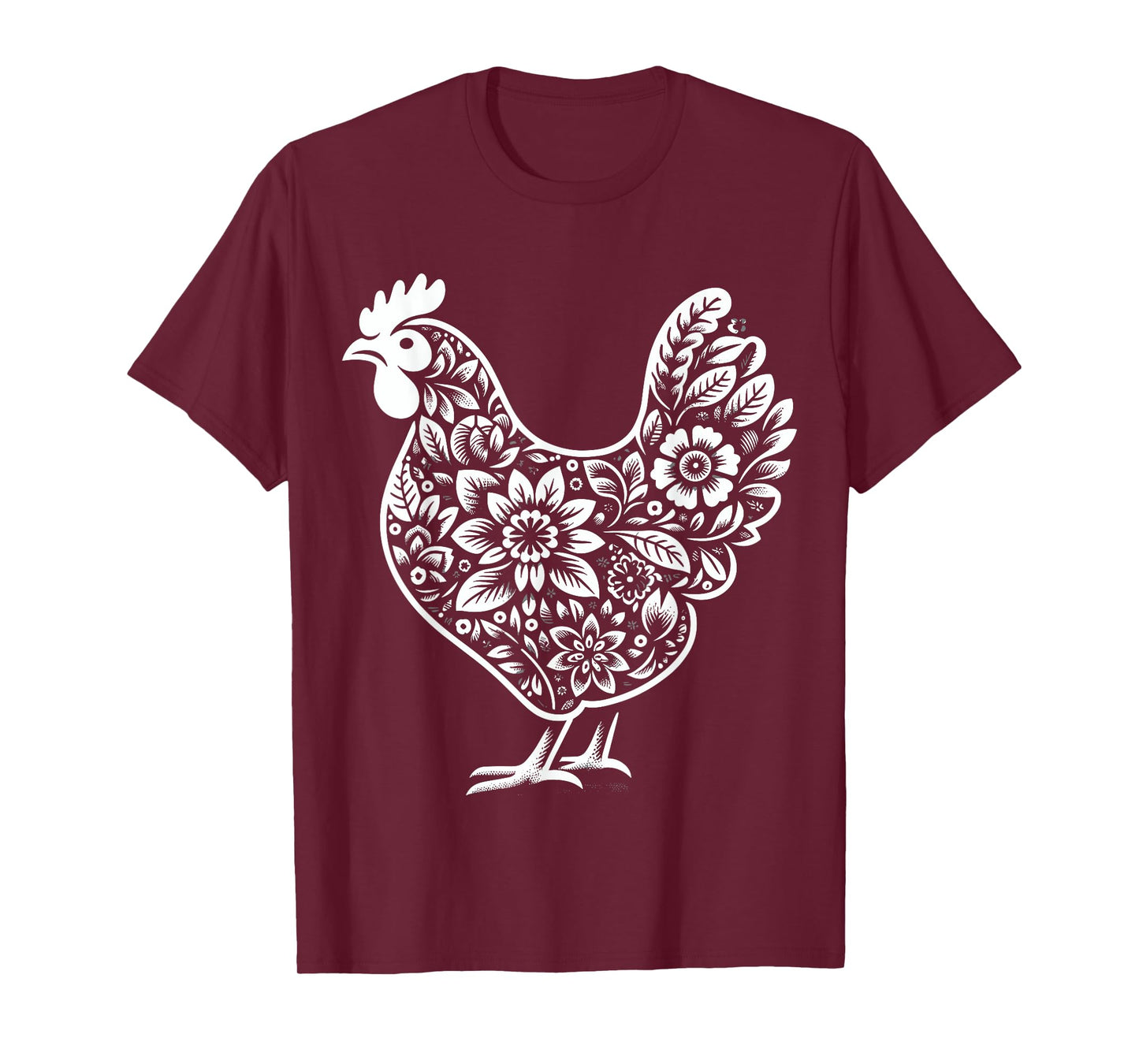 Floral Chicken Farmer Chicken Girl Flower T-Shirt
