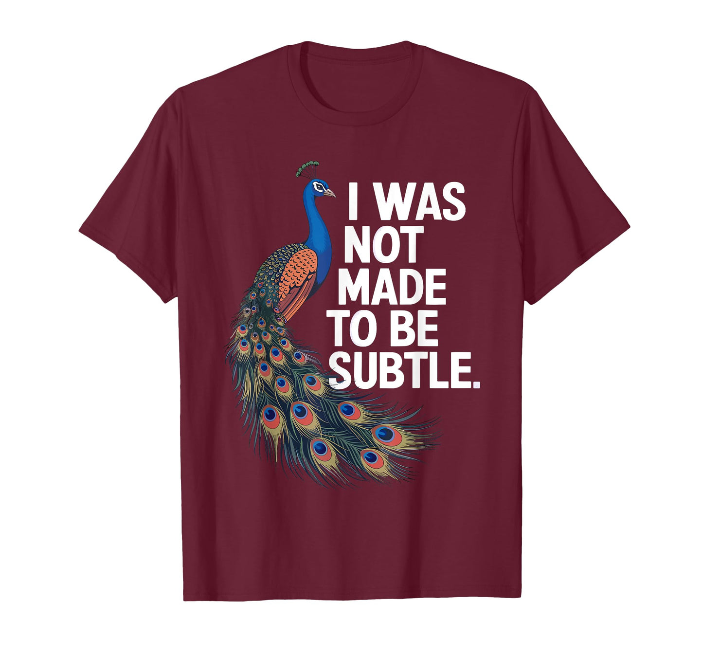 Funny Peacock Art For Men Women Adult Feather Peacock Lover T-Shirt