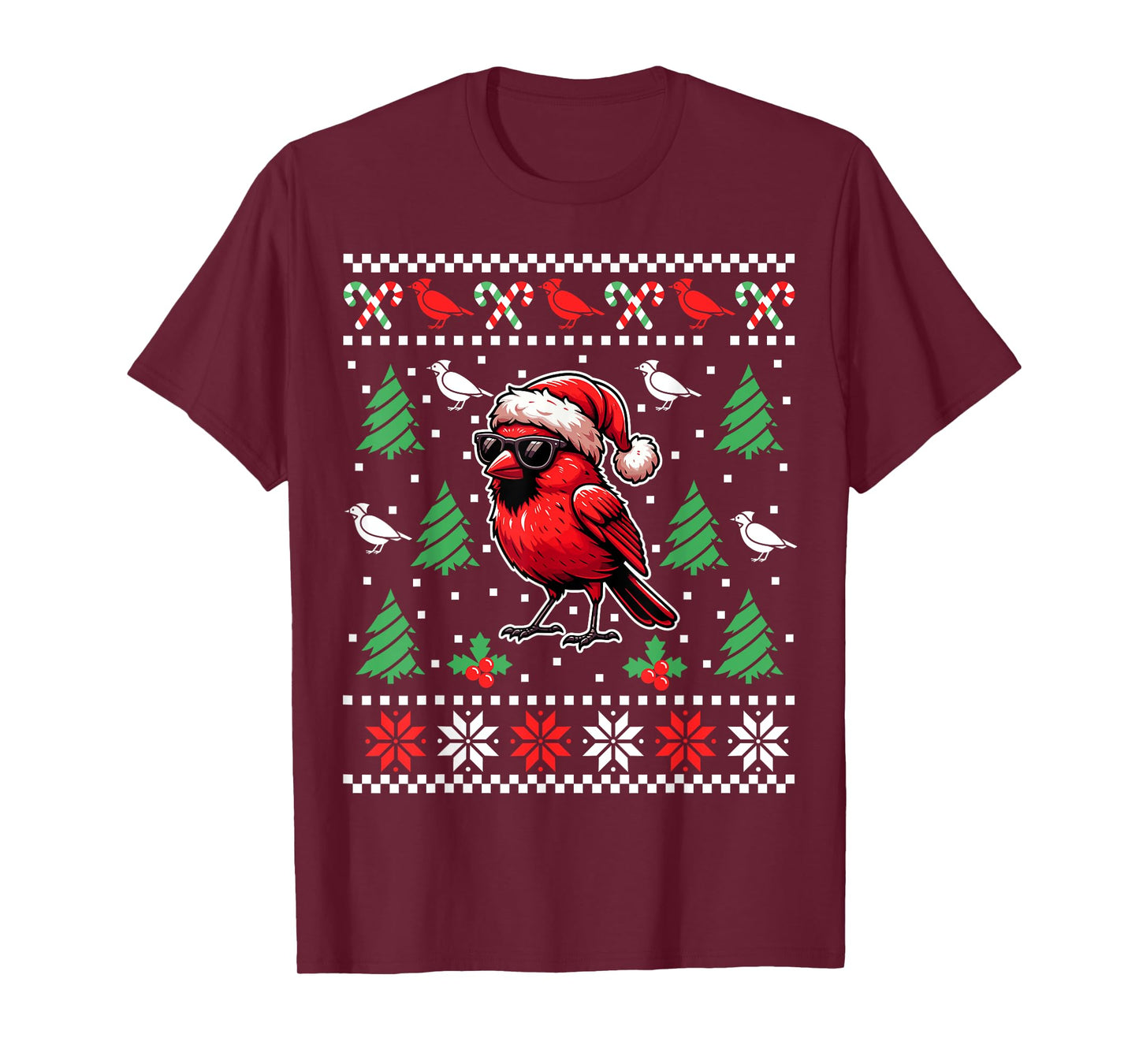 Funny Northern Cardinal Bird Red Cardinal Christmas Xmas T-Shirt