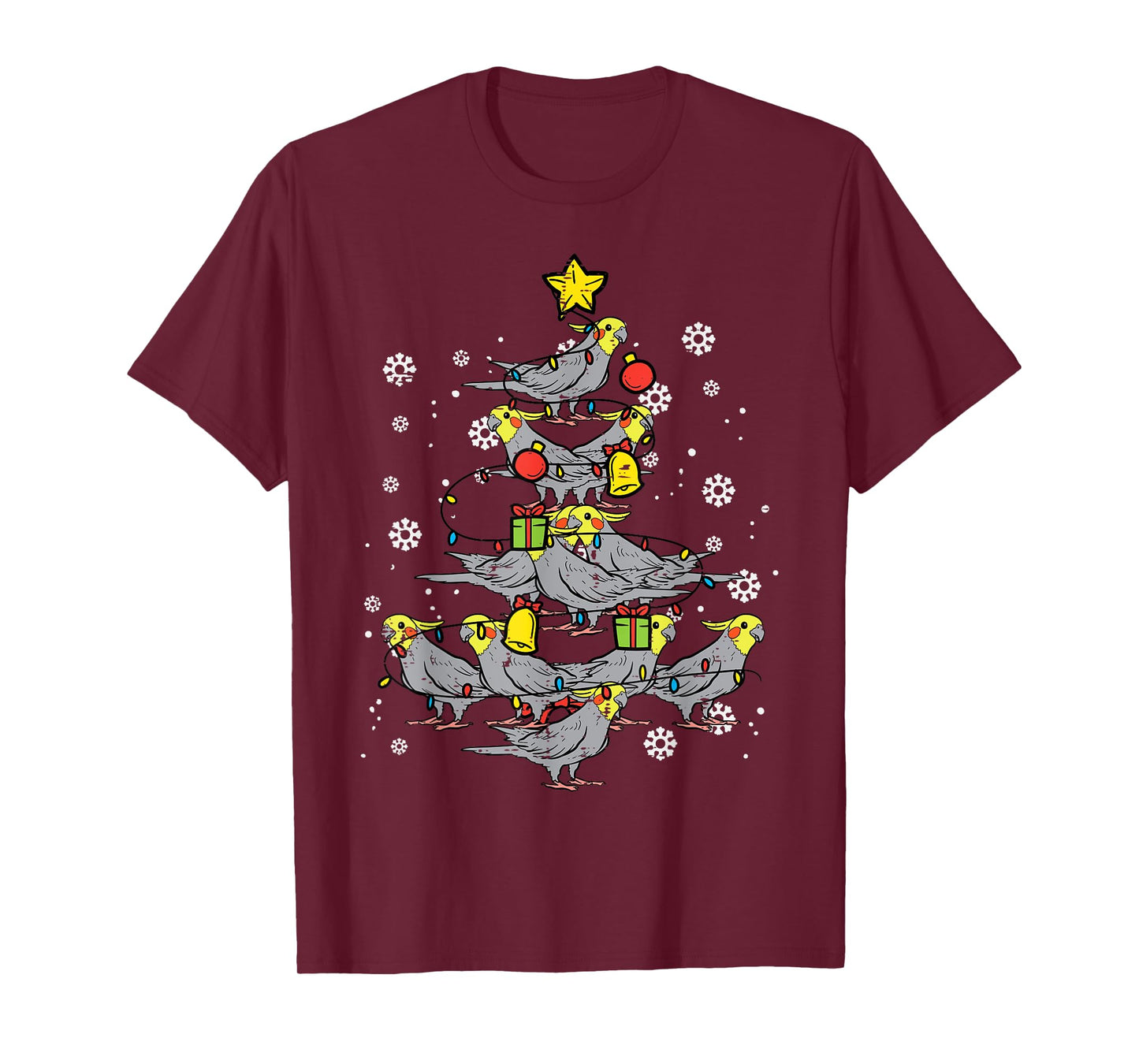 Cockatiel Christmas Tree Bird Cute Xmas Animal Men Women T-Shirt