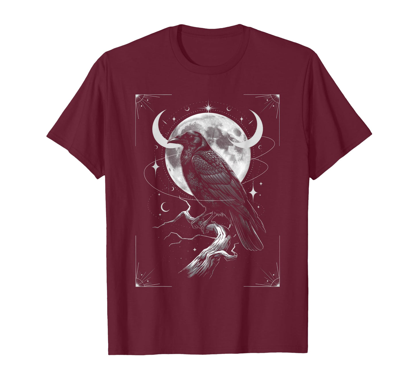 Raven Crow Dark Bird Witchcraft Omens Midnight T-Shirt