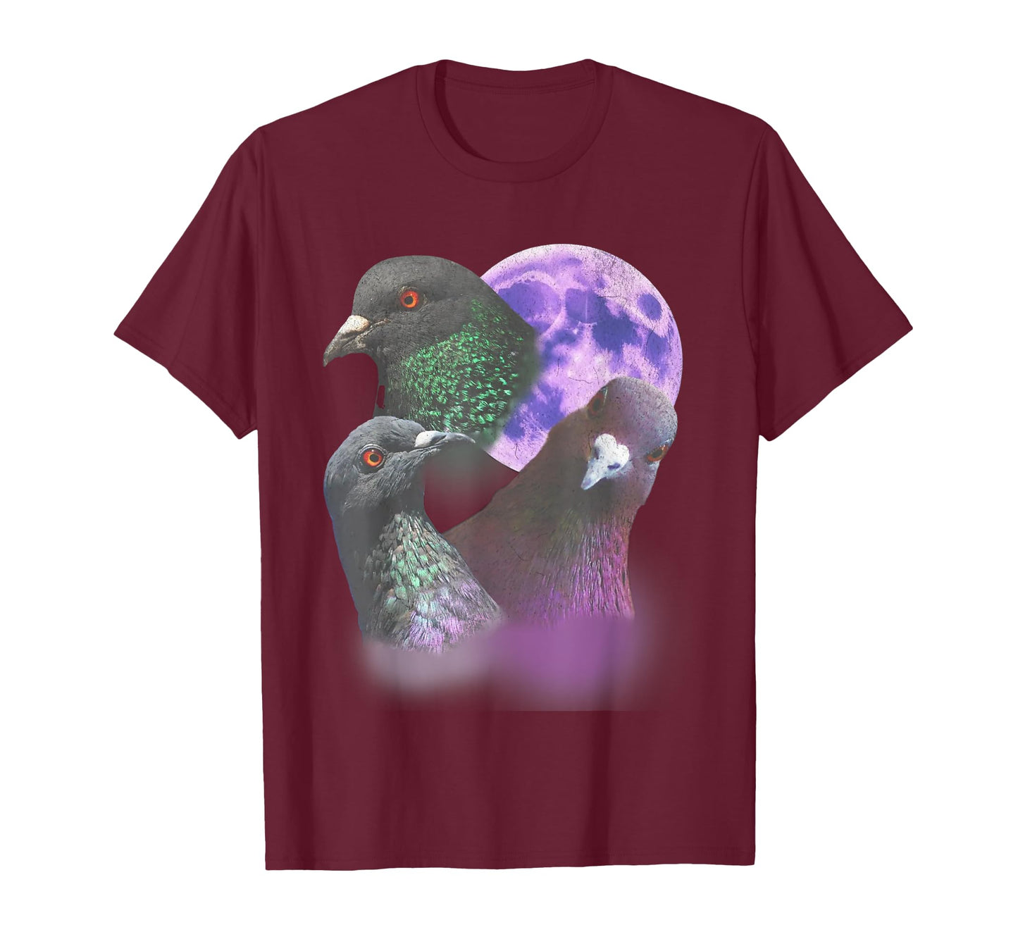 Funny Pigeon Shirt - Funny Pigeons Howling at the Moon T-Shirt