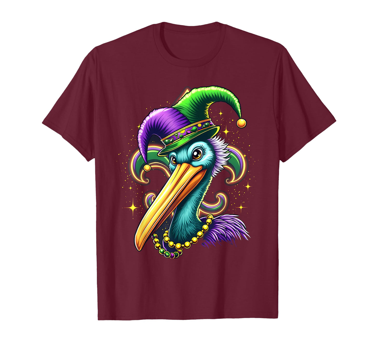 Mardi Gras Pelican Louisiana Parade Animal Lover Men Women T-Shirt
