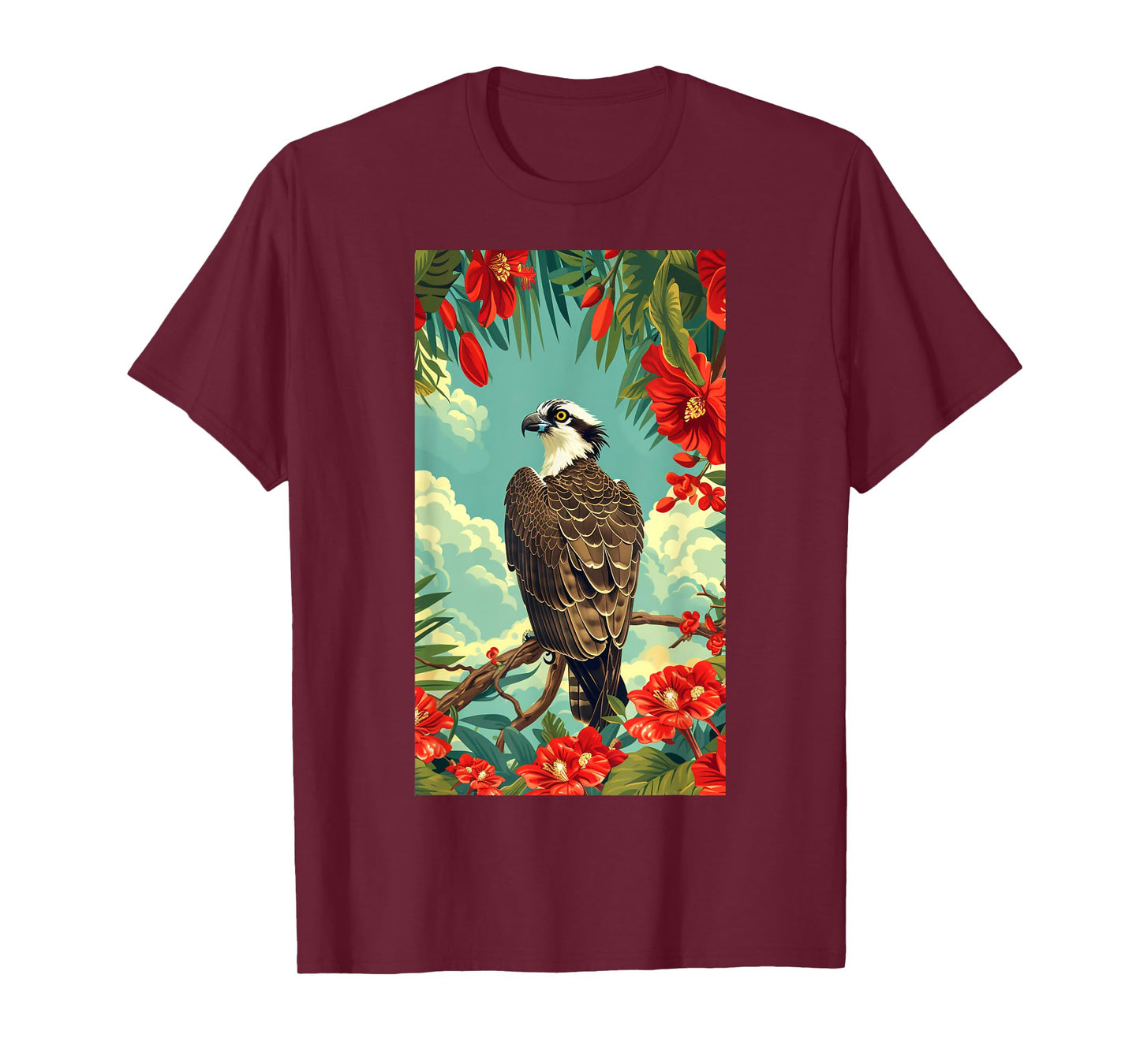 Osprey Bird Flowers Floral Women Girls Men Boys Kids T-Shirt