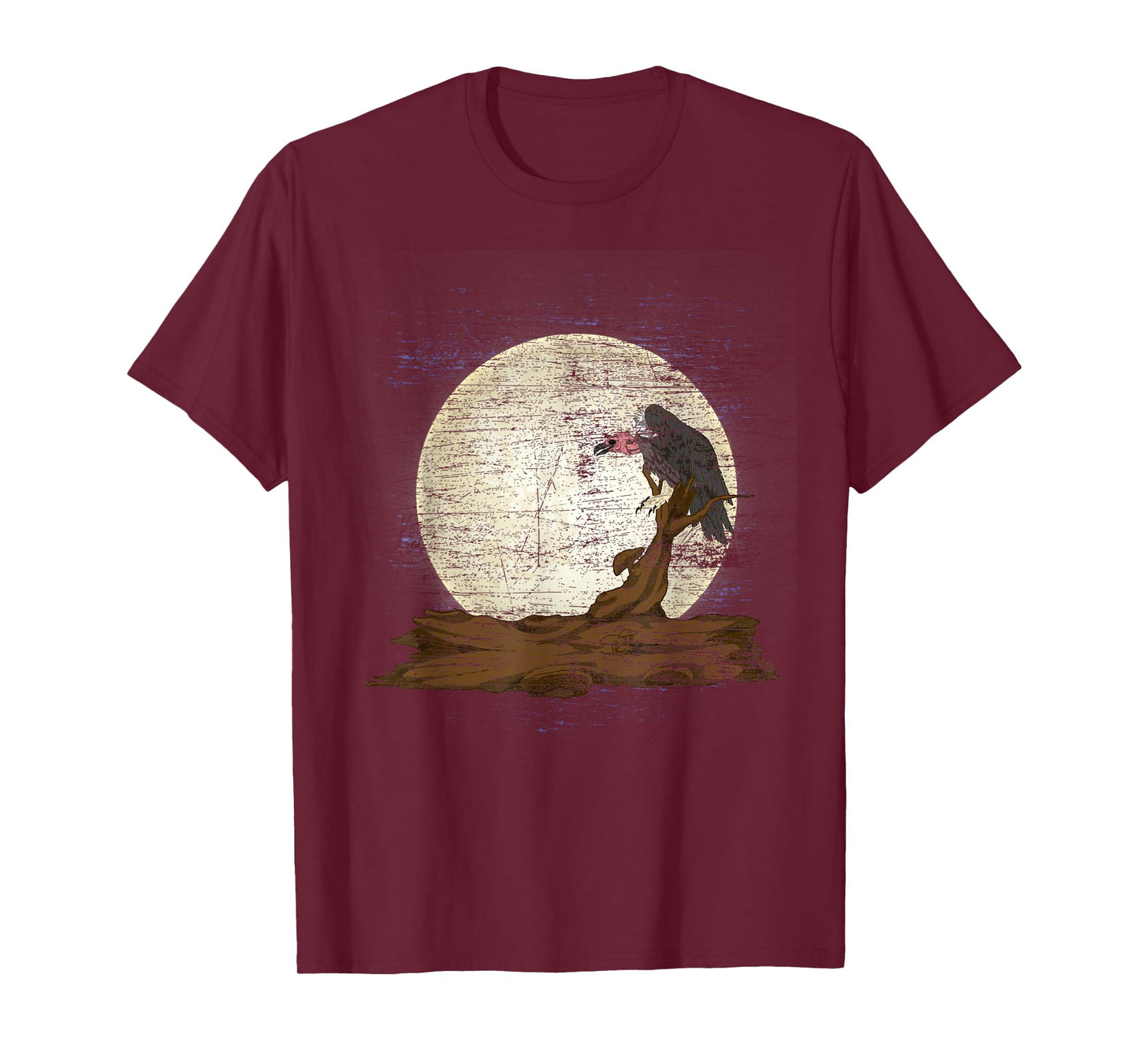 Scavenger Bird Moonlight Full Moon Turkey Vulture Vulture T-Shirt
