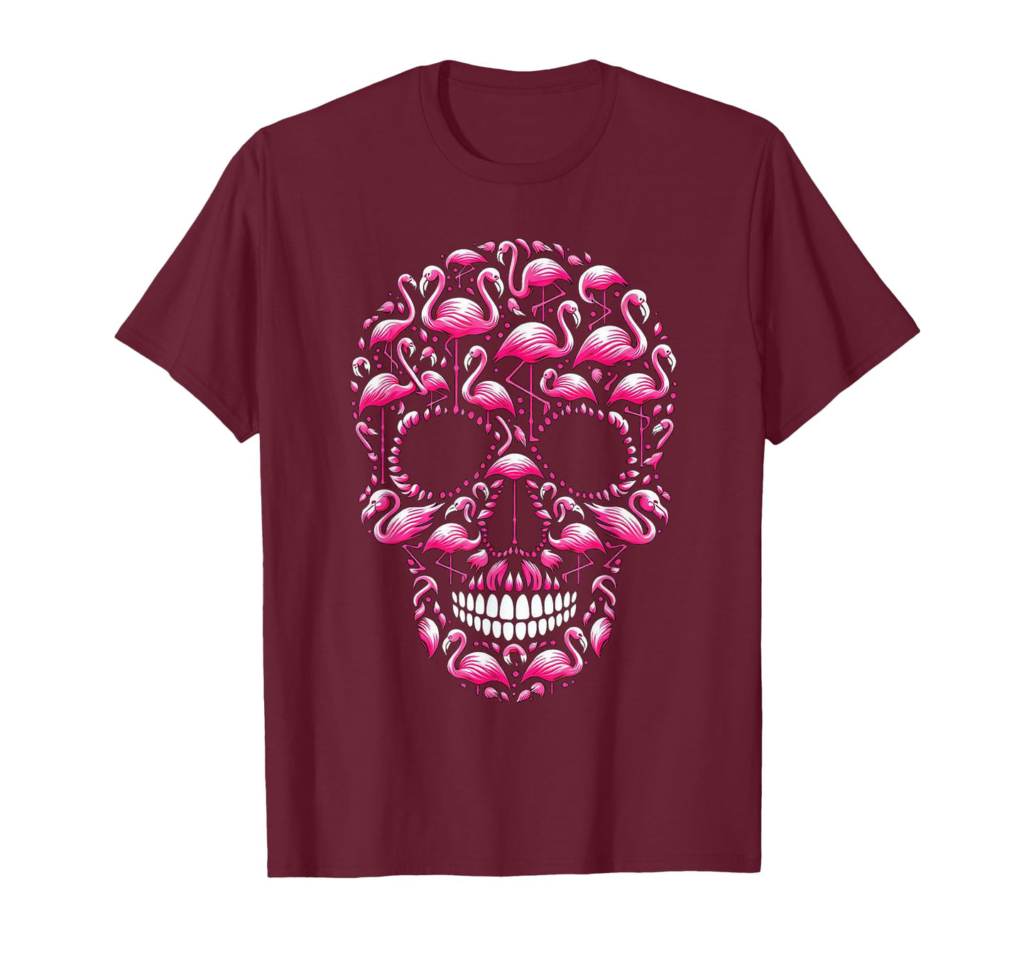 Flamingo Skull Halloween Party T-Shirt