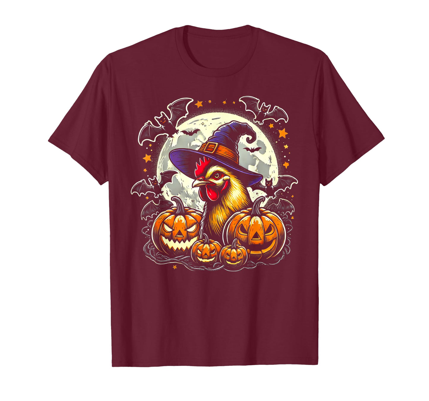 Chicken Halloween Witch Decor T-Shirt