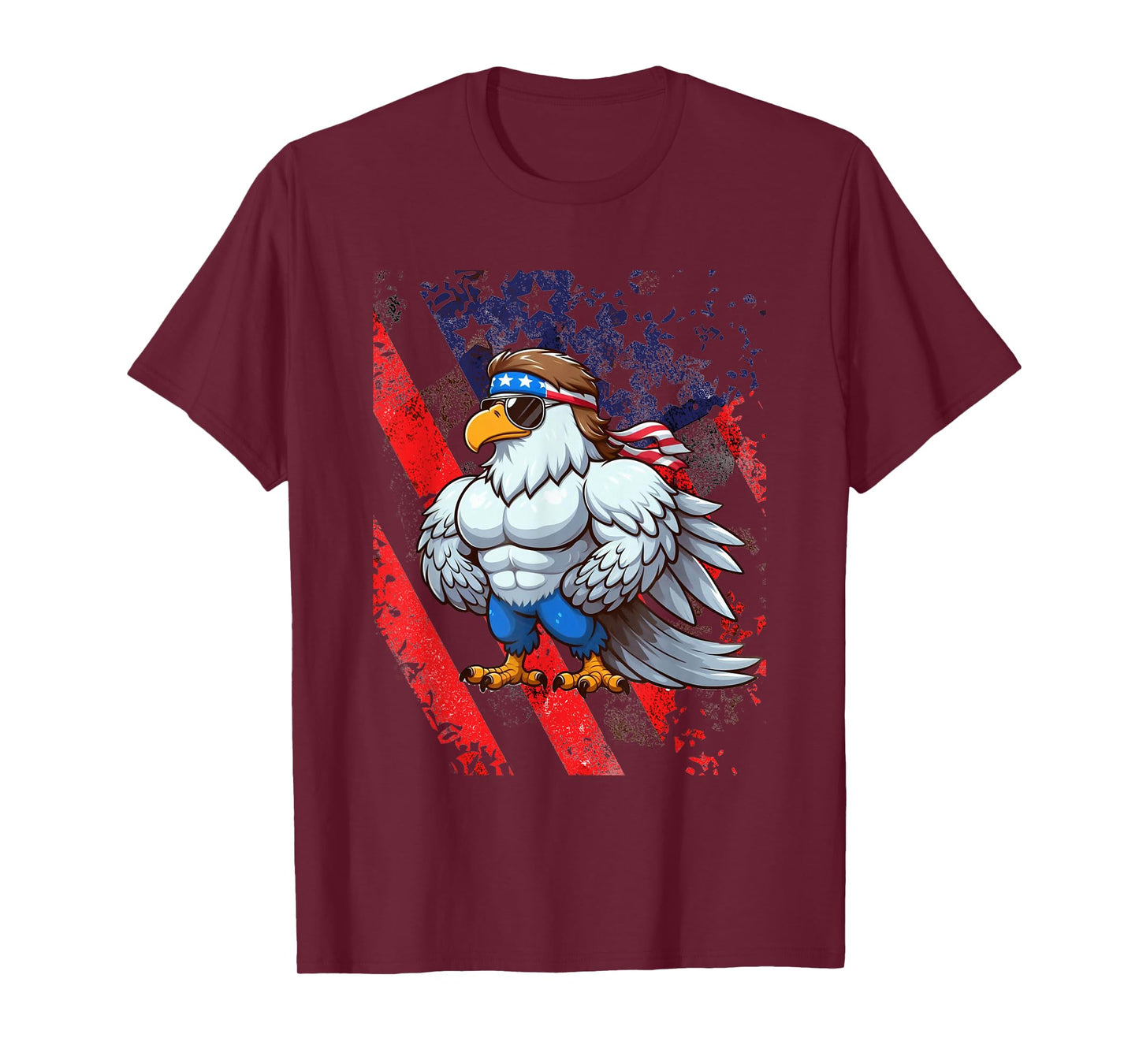 Funny American Mullet Eagle America 4th Of July Merica T-Shirt